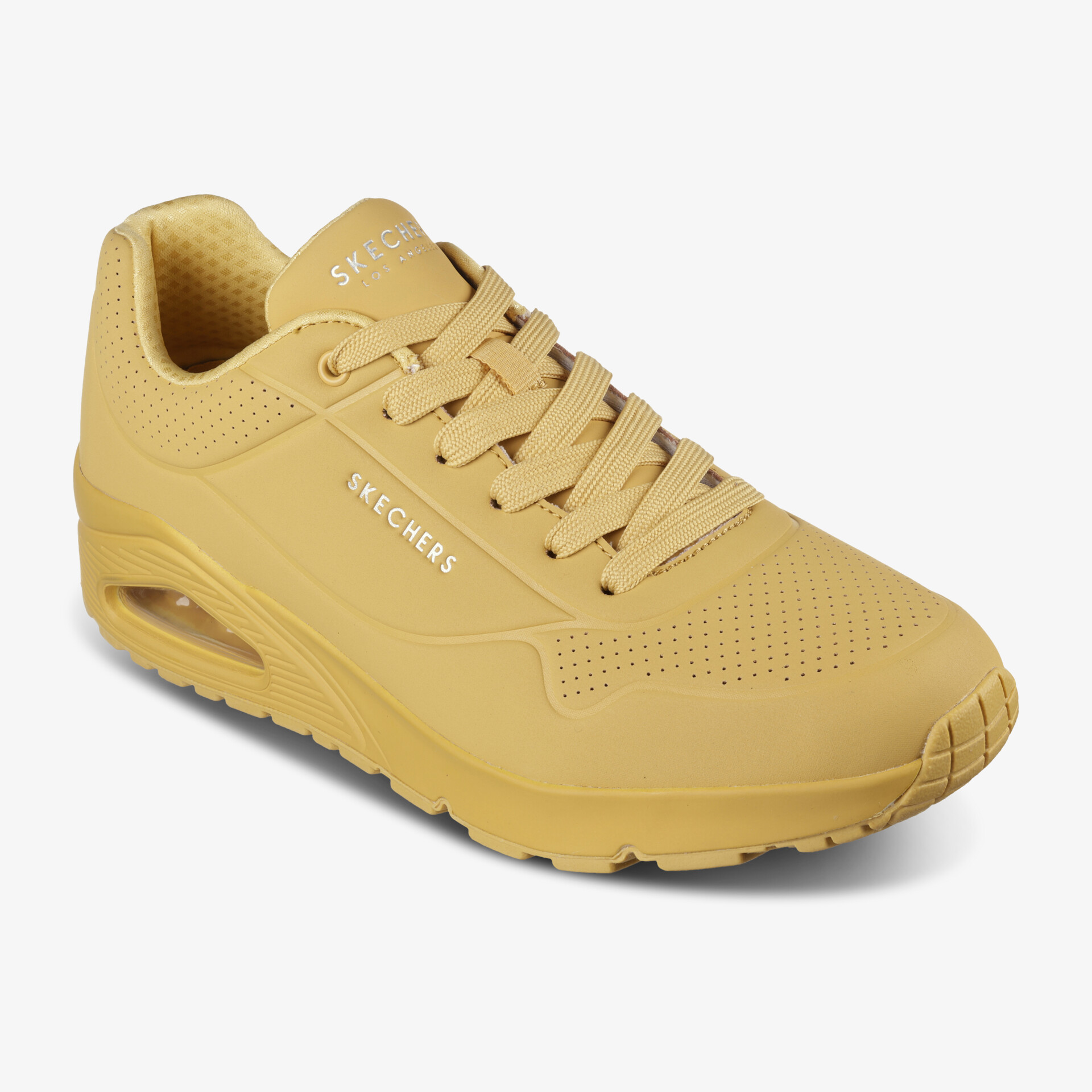 Moderner gelber Sneaker mit bequemer Sohle und atmungsaktivem Design für ultimativen Tragekomfort.