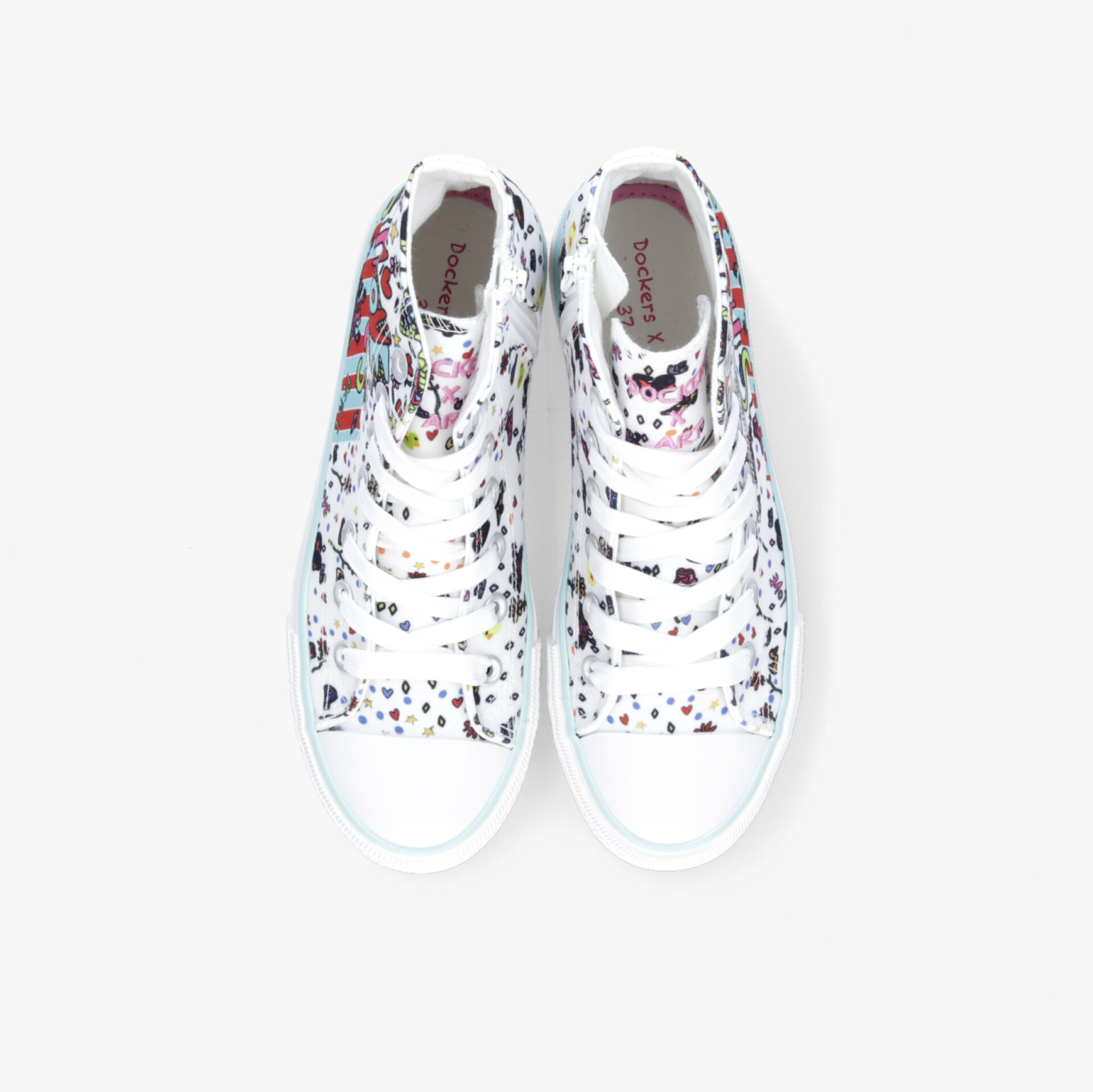 Moderne High-Top-Sneaker mit bunten Akzenten, ideal für freizeitliche Aktivitäten. Komfortabel und stilvoll zugleich.