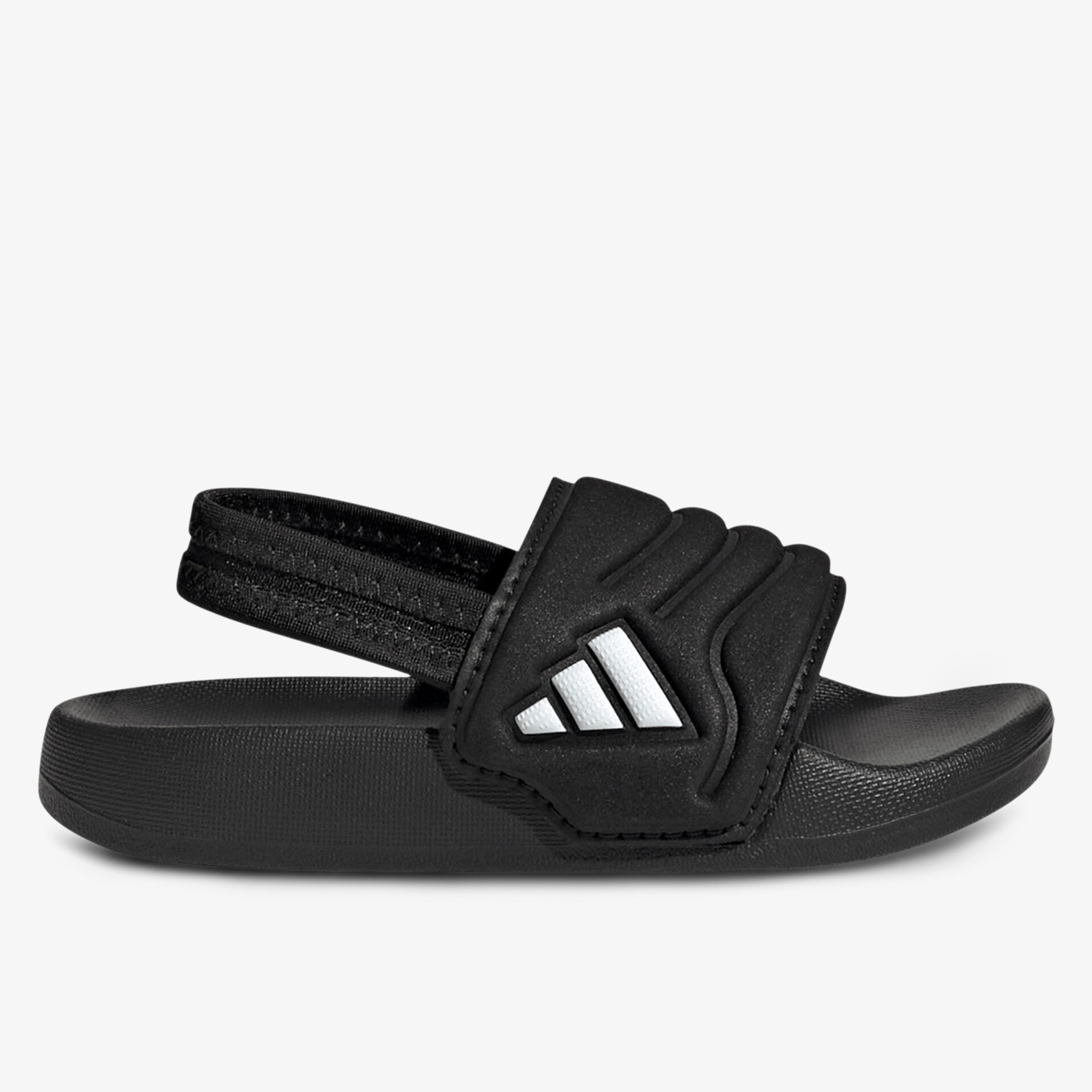 Bequeme schwarze Sandale mit verstellbarem Riemen und rutschfester Sohle, ideal für Komfort und Alltag