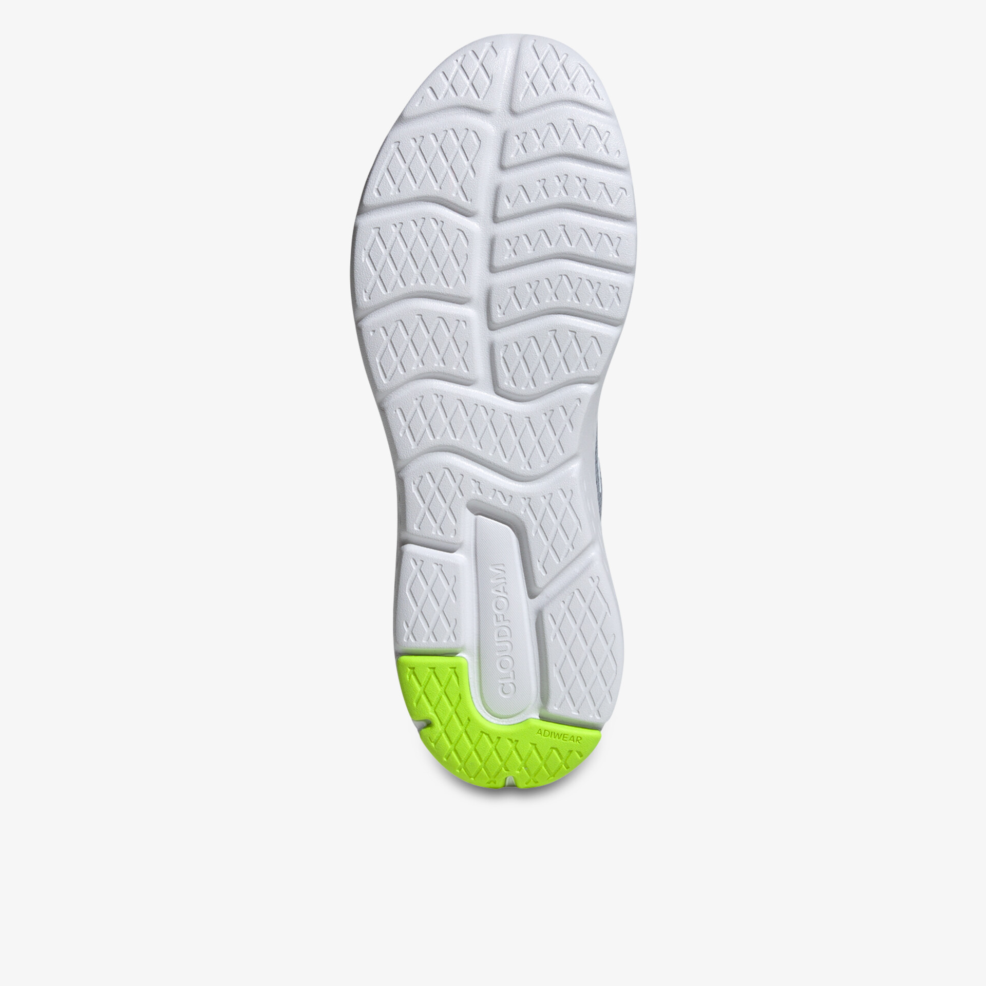 Weiße leichte Sohle mit rutschfestem Profil und flexiblem Material für optimalen Komfort und Halt