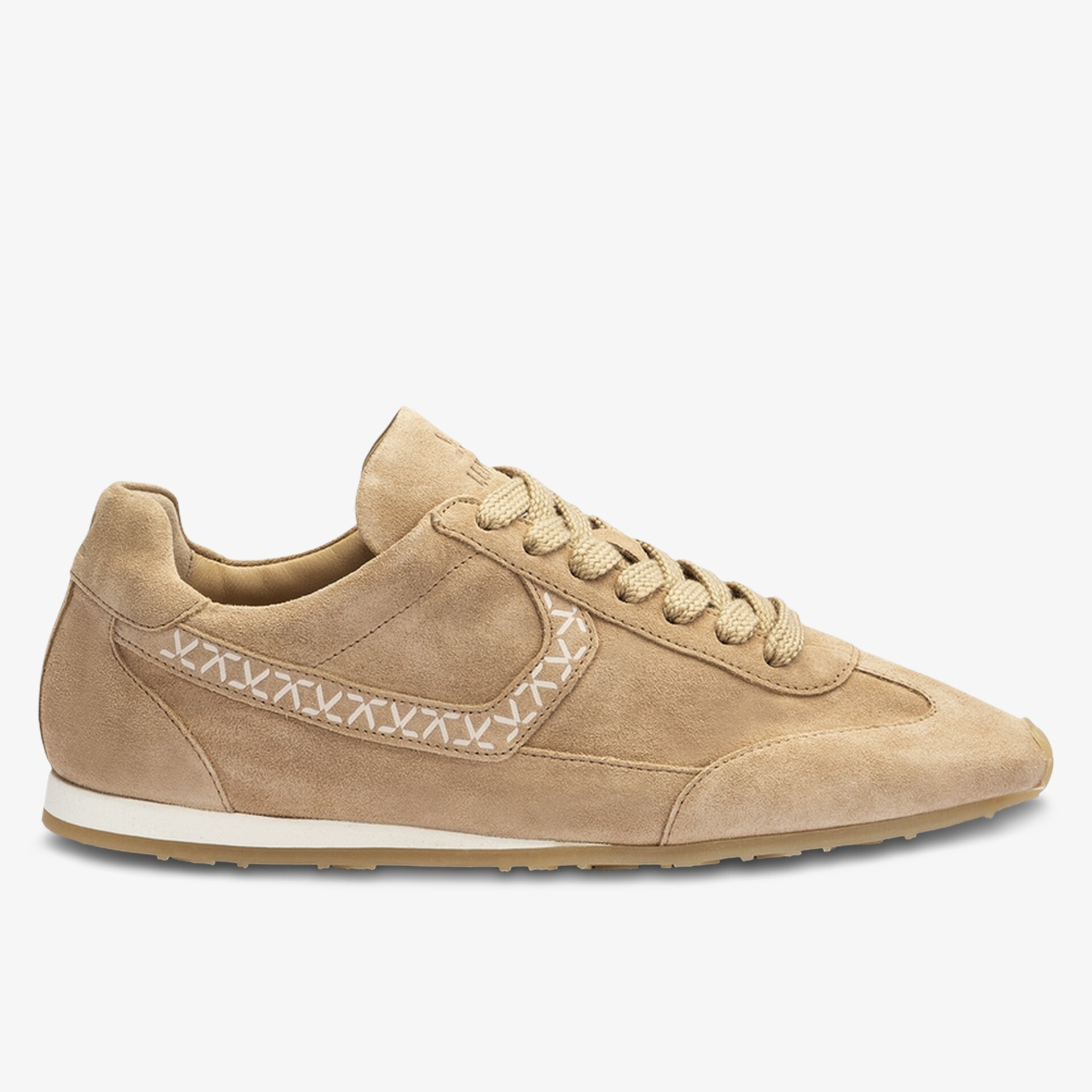 Bequemer Sneaker aus hochwertigem Leder mit rutschfester Sohle und eleganter Optik seitlich abgebildet