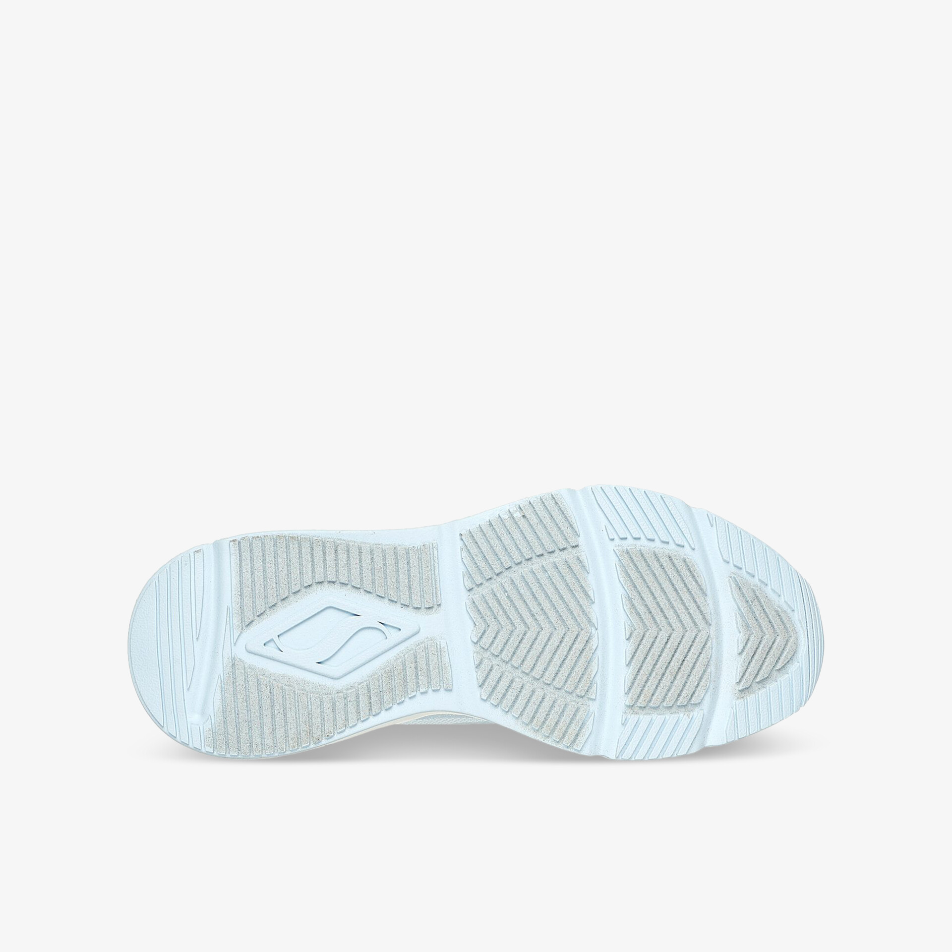 Weiße Schuhsohle mit rutschfestem Profil für sicheren Halt und hohe Strapazierfähigkeit