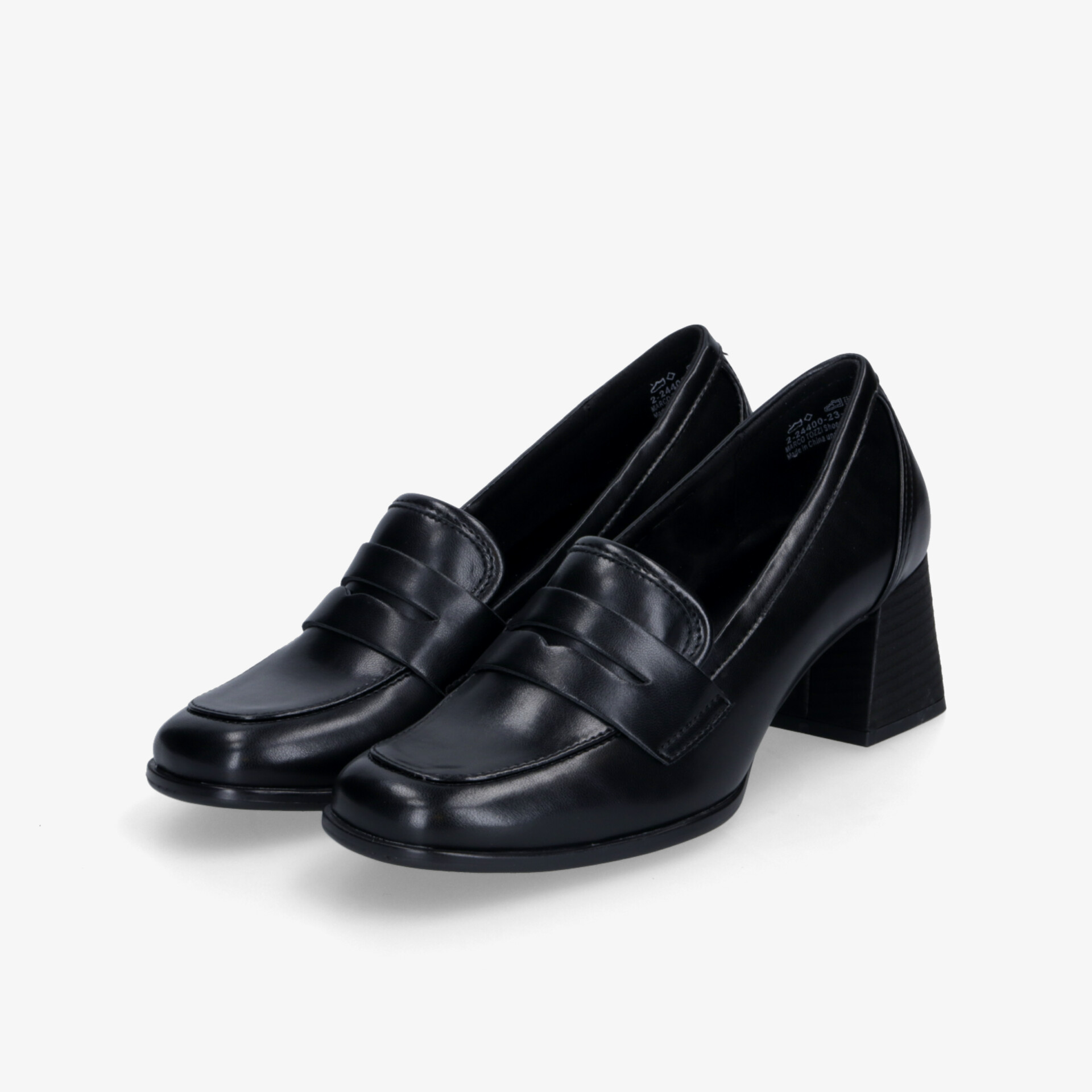 Elegante schwarze Schuhe mit bequemem Blockabsatz und klassischem Design, ideal für stilvolle Auftritte