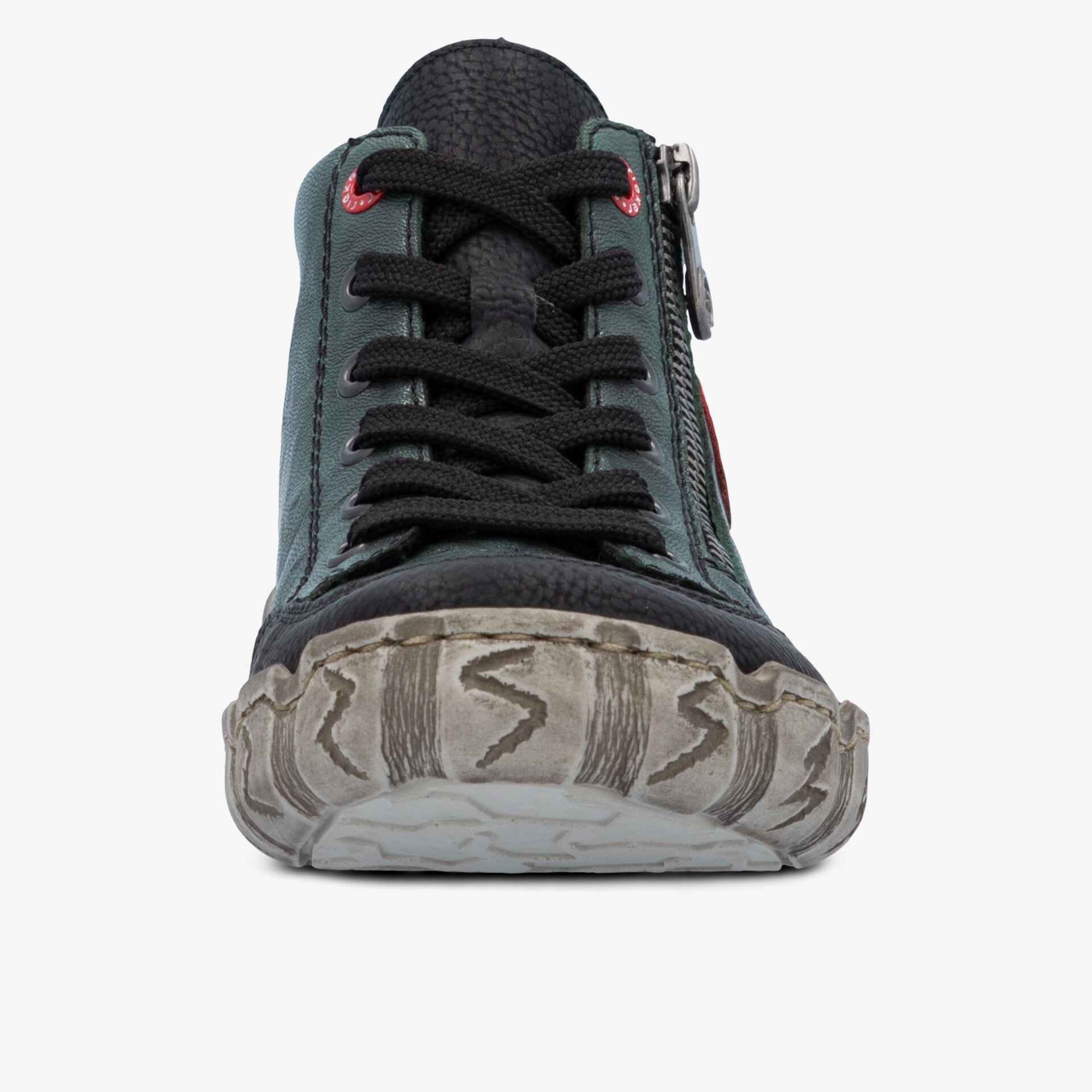 Robuster Schuh mit bequemer Schnürung und modischem Reißverschluss, langlebige Sohle für hohen Komfort im Alltag