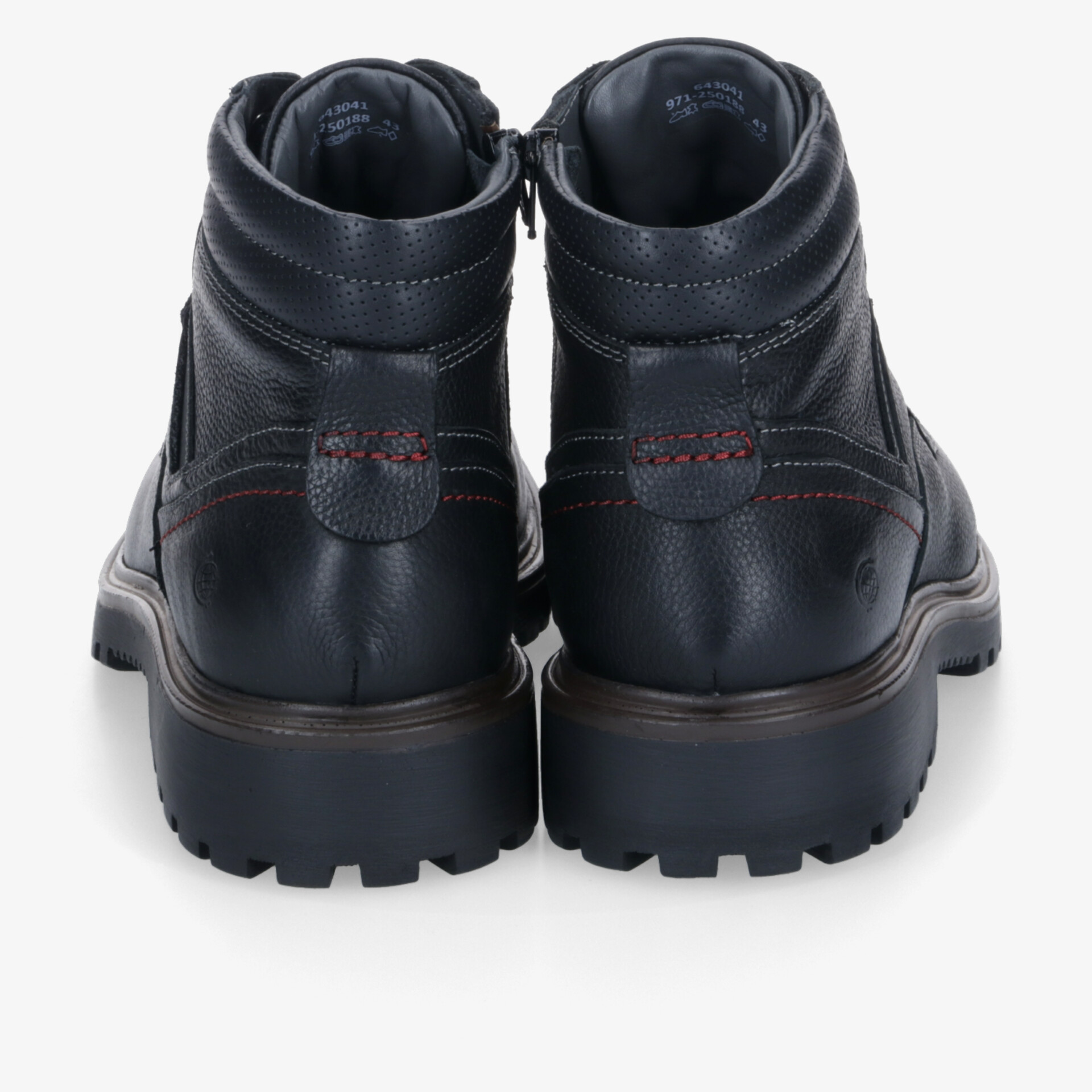 Robuste schwarze Boots mit komfortabler Passform und strapazierfähiger rutschfester Sohle. Ideal für jedes Wetter.