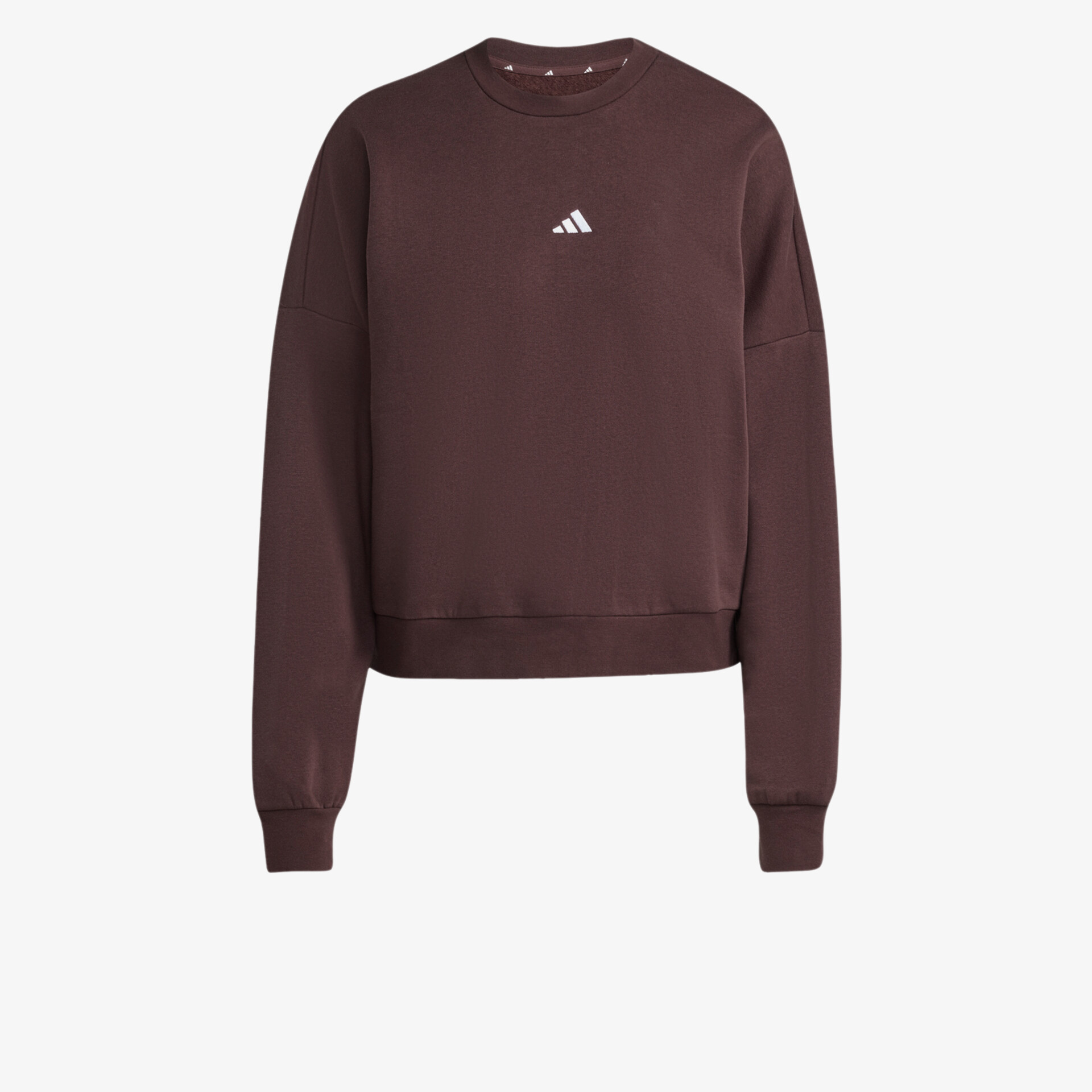 Schlichter langärmliger Pullover mit rundem Halsausschnitt in bequemer Passform