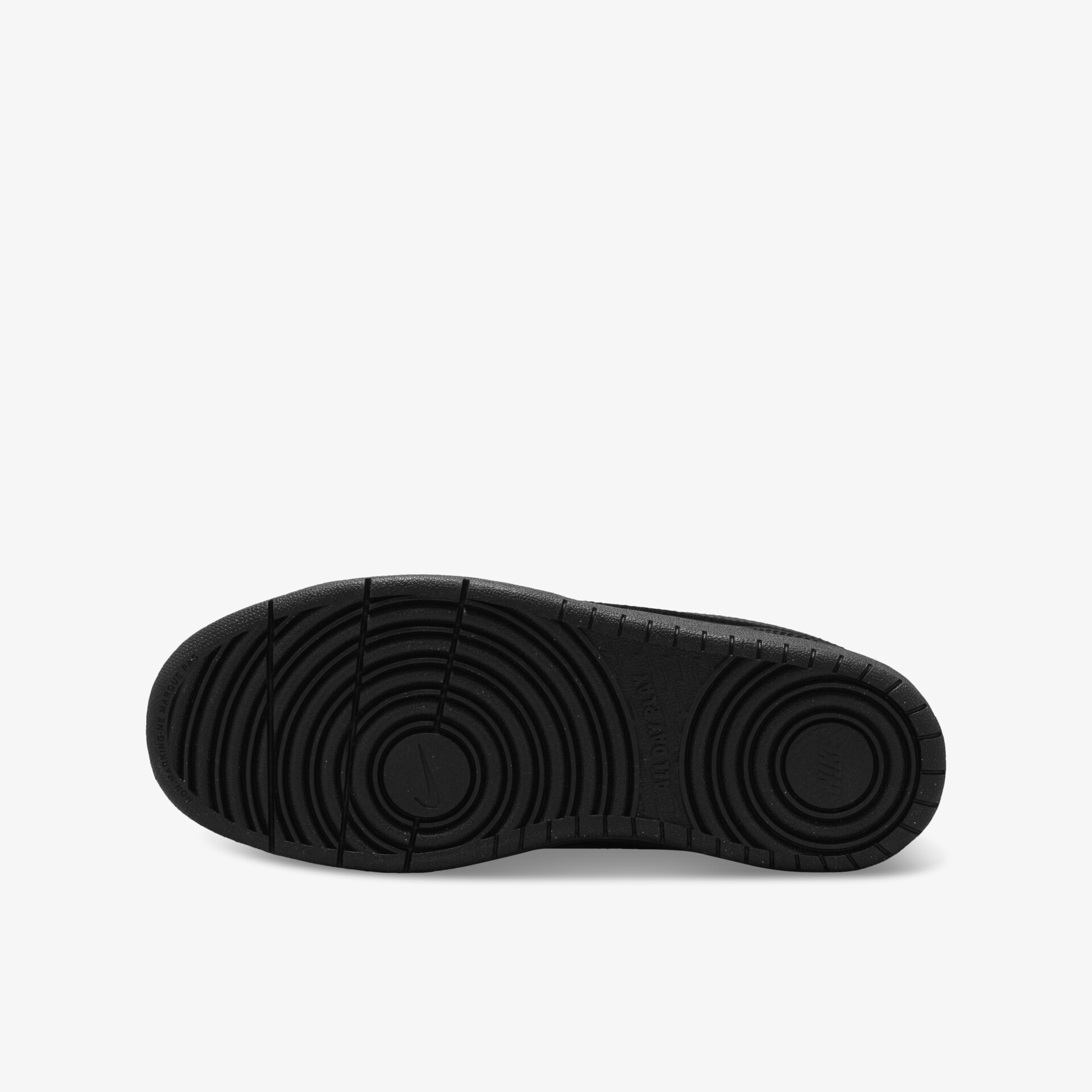 Robuste schwarze Schuhsohle mit rutschfestem Profil für stabilen und sicheren Halt bei jeder Bewegung