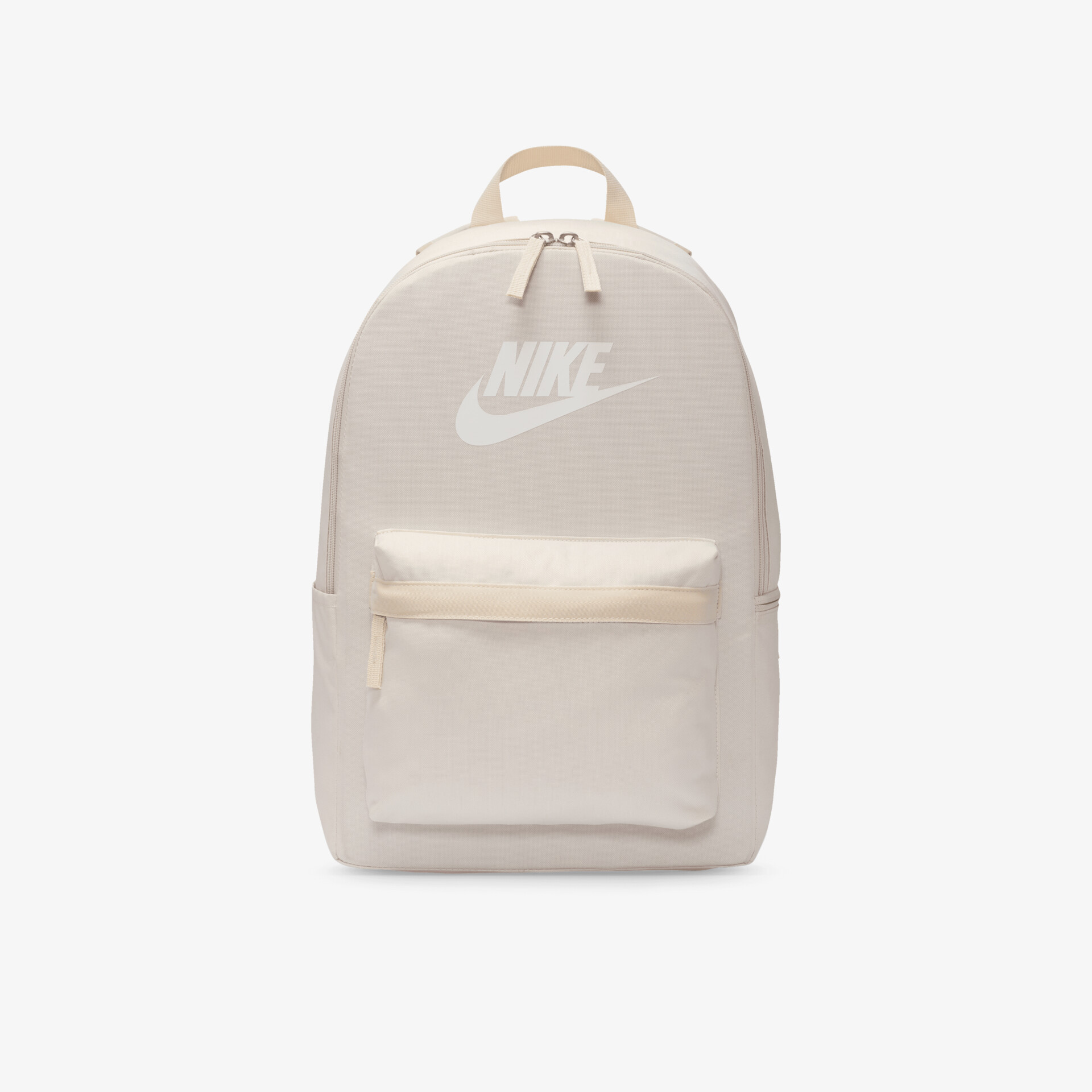 Moderner, heller Rucksack mit großem Hauptfach und praktischer Fronttasche für Alltag und Freizeit