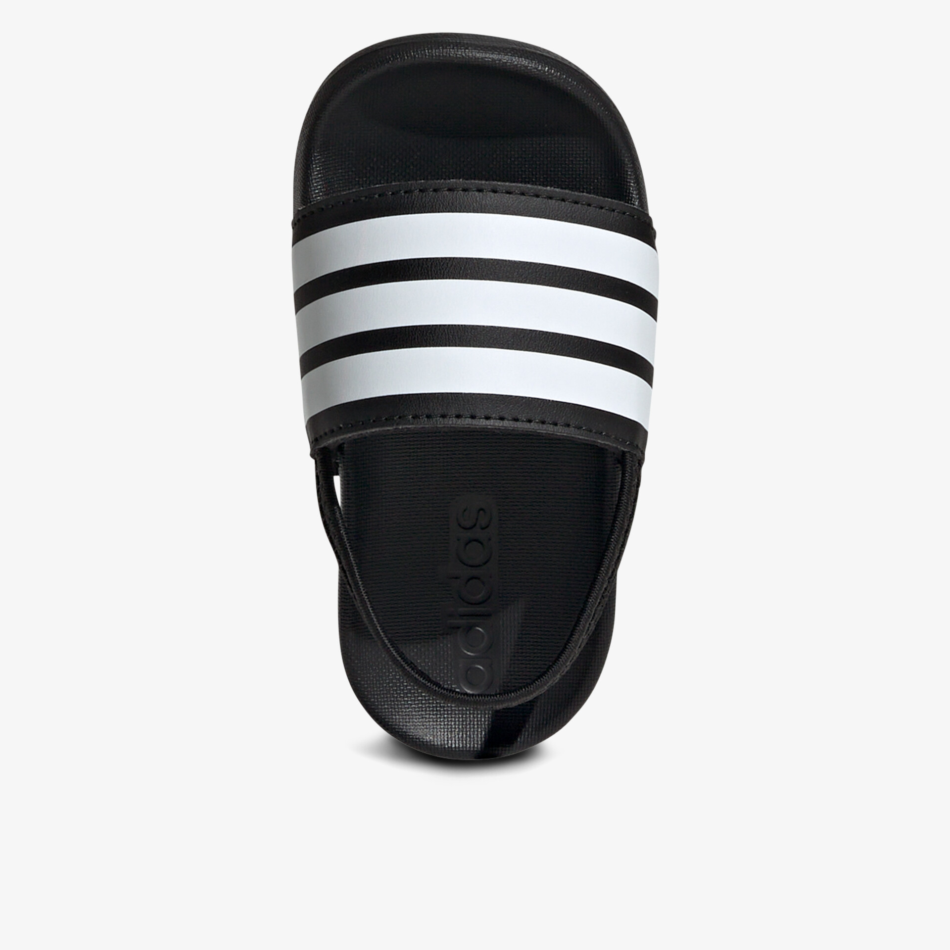 Bequemer schwarzer Slip-On mit weißen Streifen, sportlich und leicht, ideal für Freizeit und Alltag