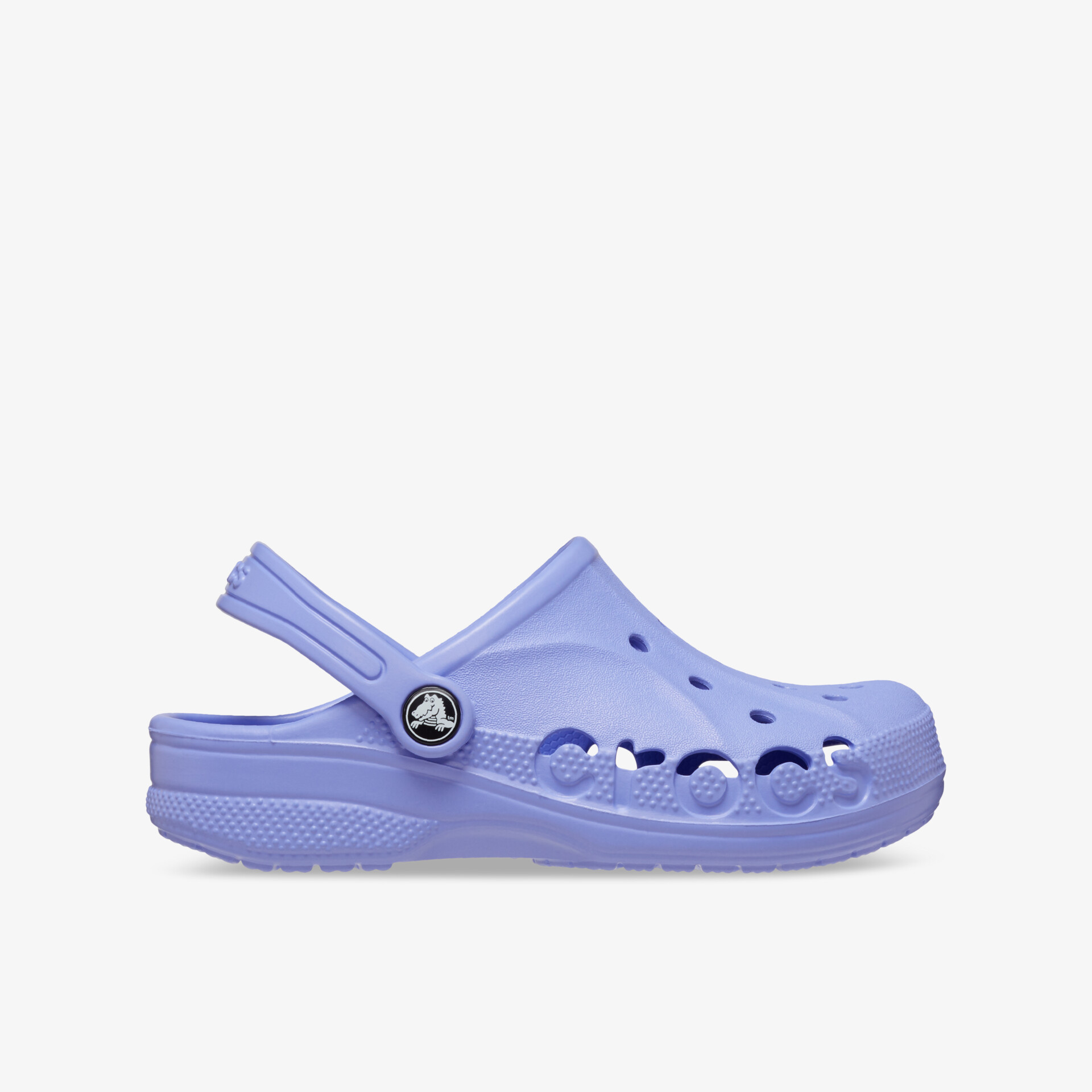 Leichte Sandale in Lila mit atmungsaktiven Löchern, rutschfester Sohle und verstellbarem Fersenriemen