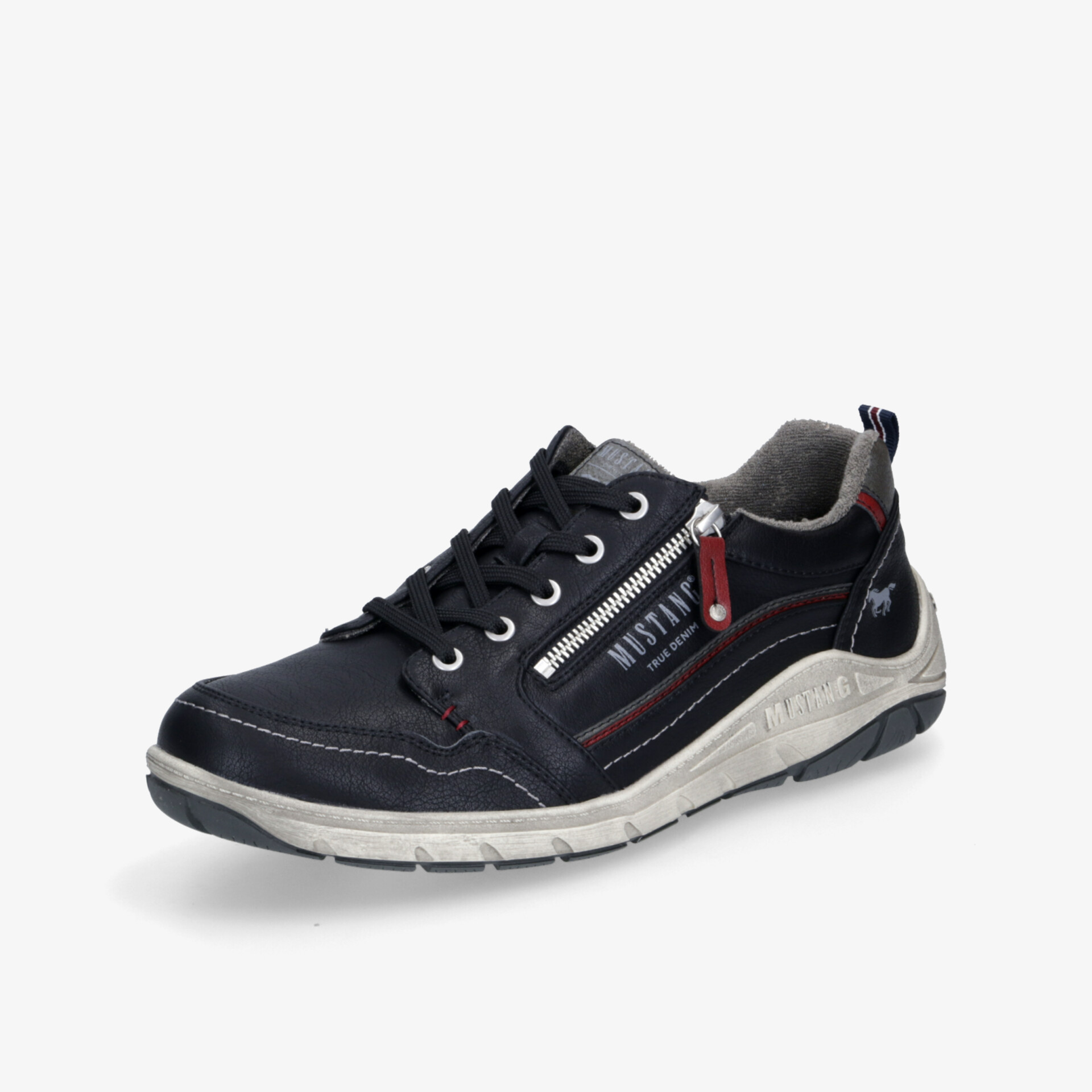 Sportlicher Freizeitschuh in Blau mit seitlichem Reißverschluss und bequemer Sohle für Alltag und Freizeit