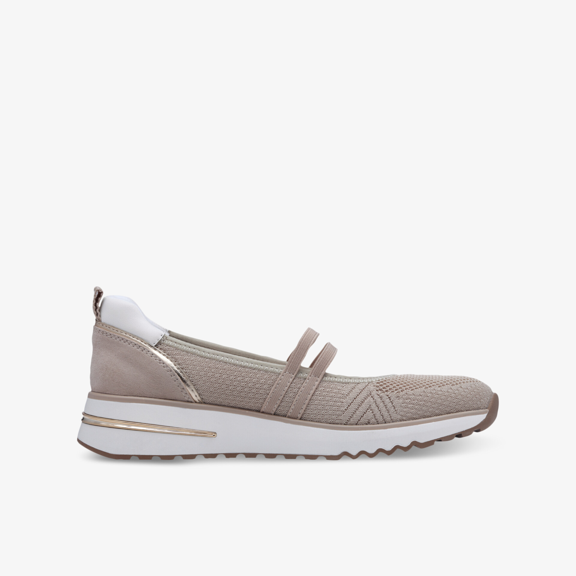 Leichter, bequemer Slip-On Sneaker mit flexibler, atmungsaktiver Oberfläche und rutschfester Sohle seitlich gezeigt