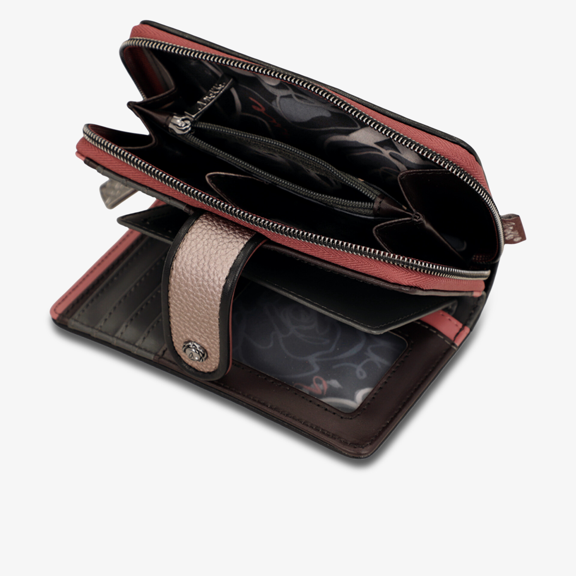 Kompakter Organizer mit Reißverschluss, mehreren Fächern und funktionalem Innenleben, ideal für Ordnungsbedarf