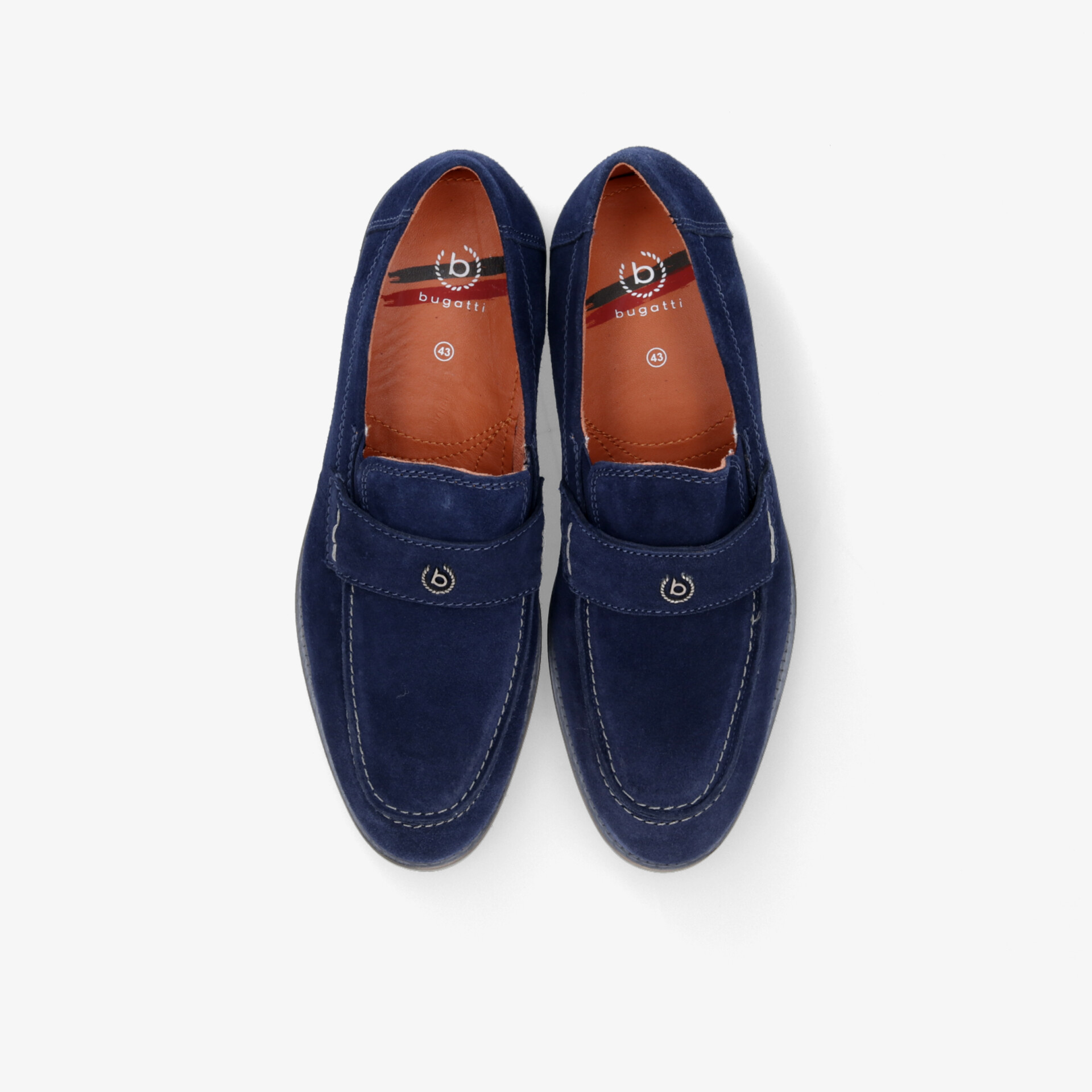 Blaue Wildleder Loafer mit komfortabler Lederinnensohle für klassischen und stilvollen Look.