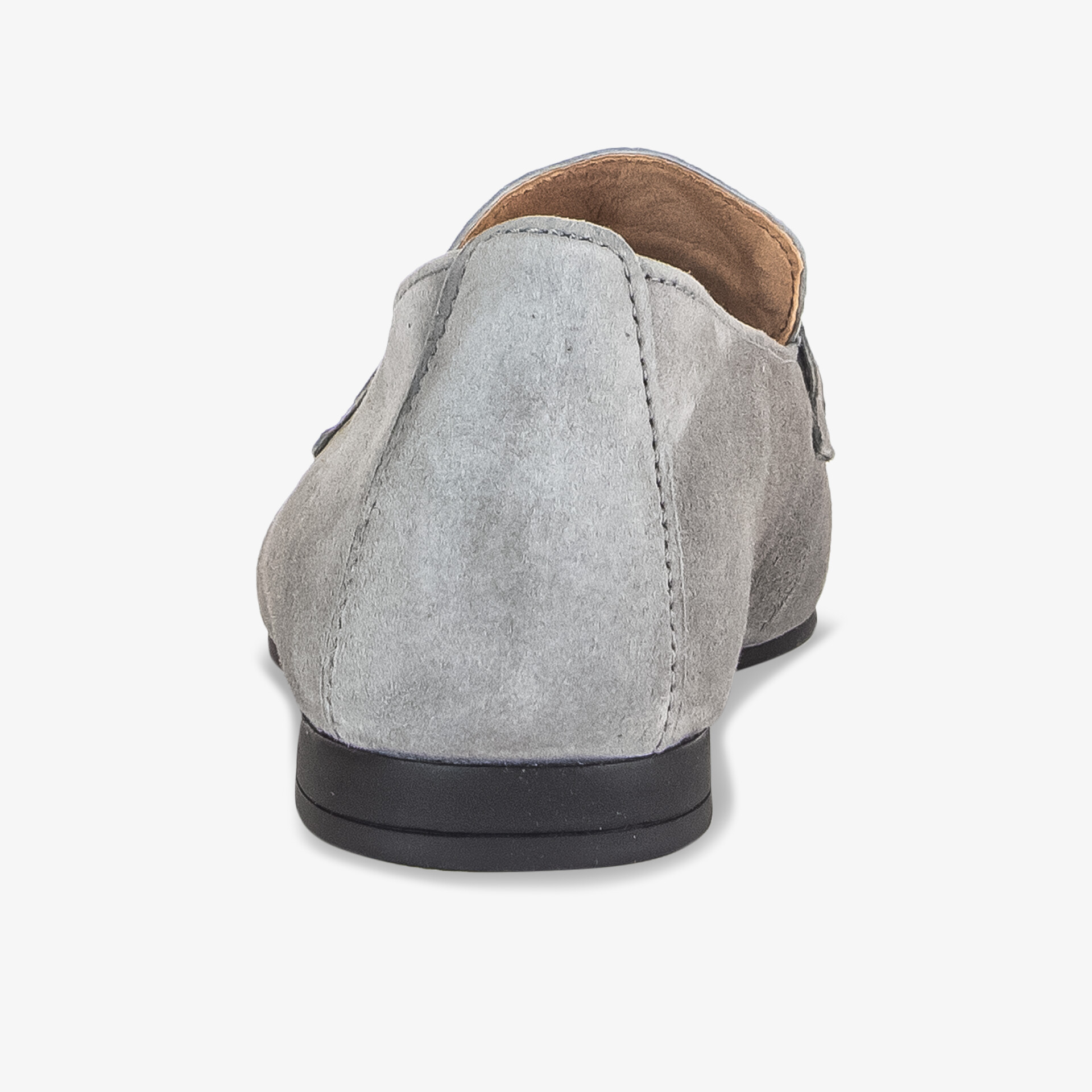 Schicker grauer Schuh mit ergonomischer Sohle und glatt verarbeitetem Material für optimalen Tragekomfort.