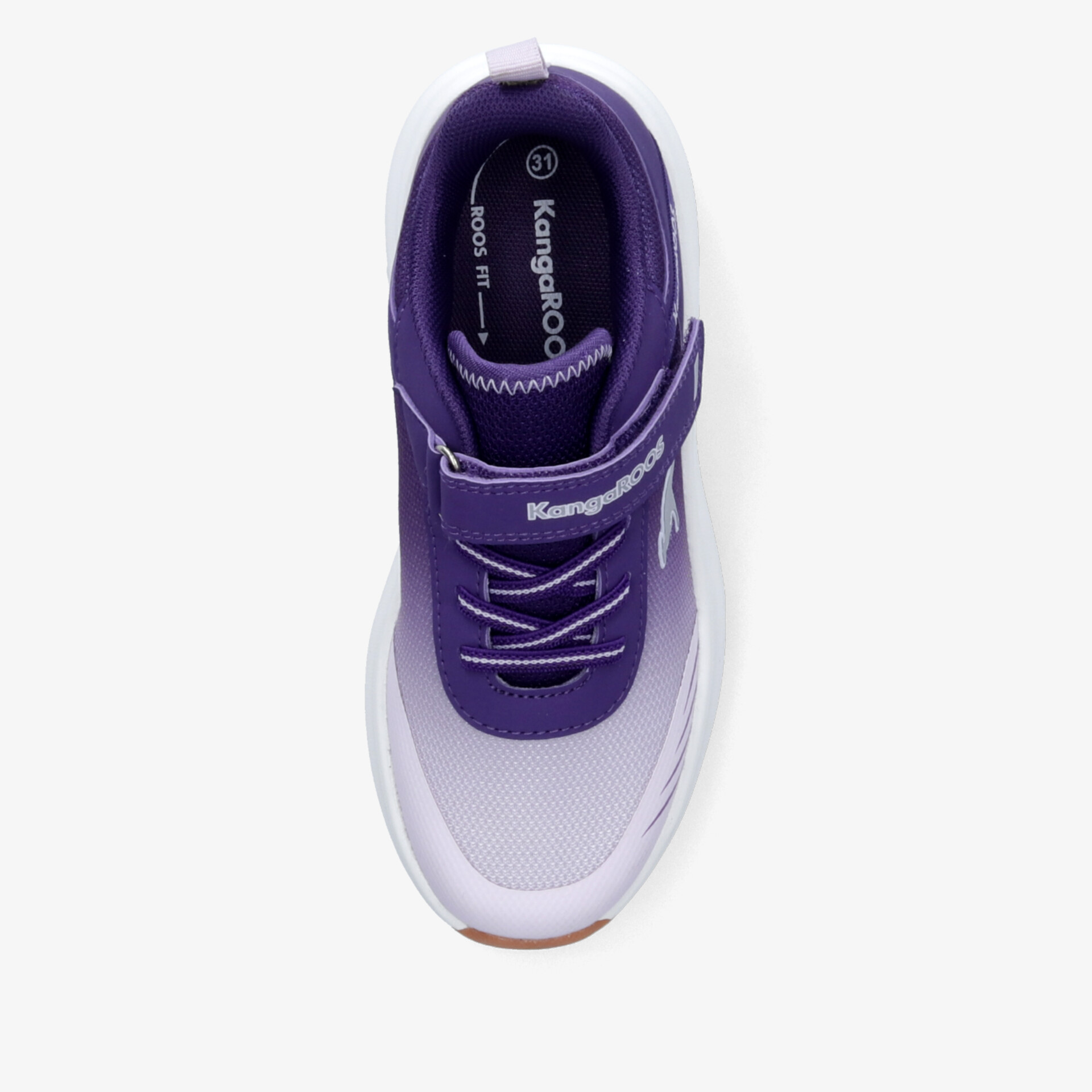 Leichter Sneaker mit atmungsaktivem Material und elastischer Schnürung in violett und weiß, komfortabel und sportlich