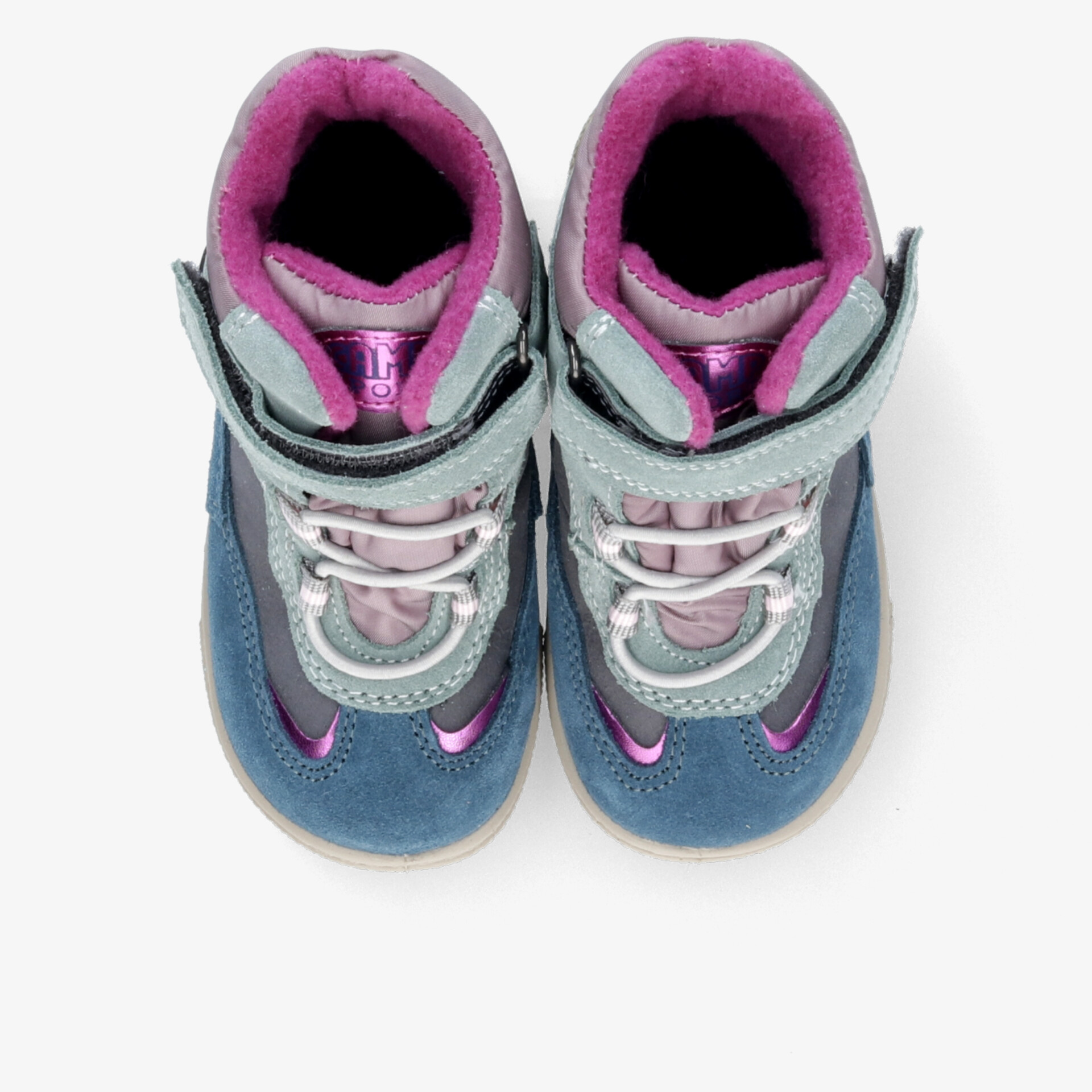 Bequeme, robuste Freizeitschuhe in Grau und Rosa mit gepolsterter Innensohle und sicherer rutschfester Laufsohle