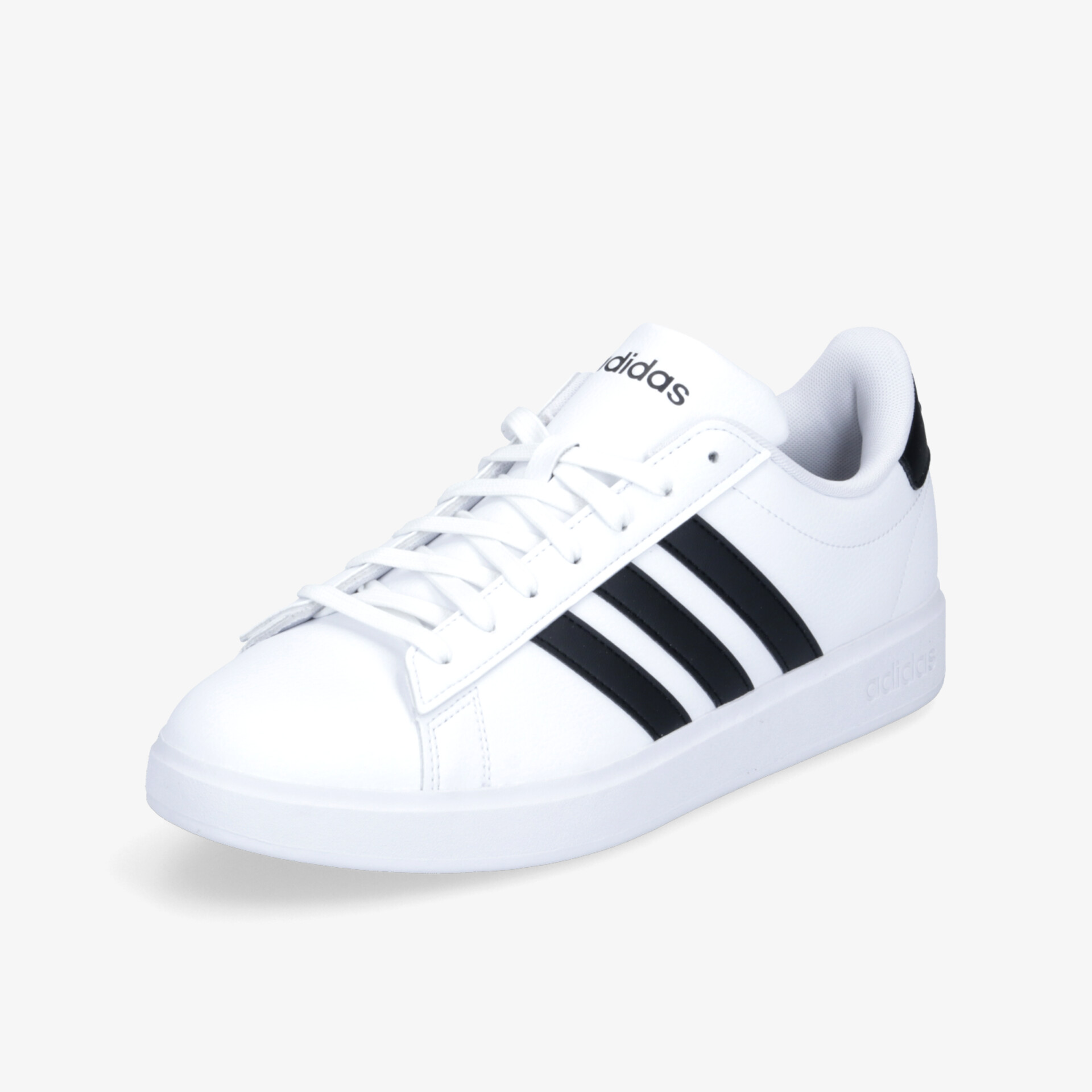 Moderner weißer Sneaker mit schwarzem Streifen-Design, ideal für lässigen und sportlichen Stil. Komfortabel und elegant.