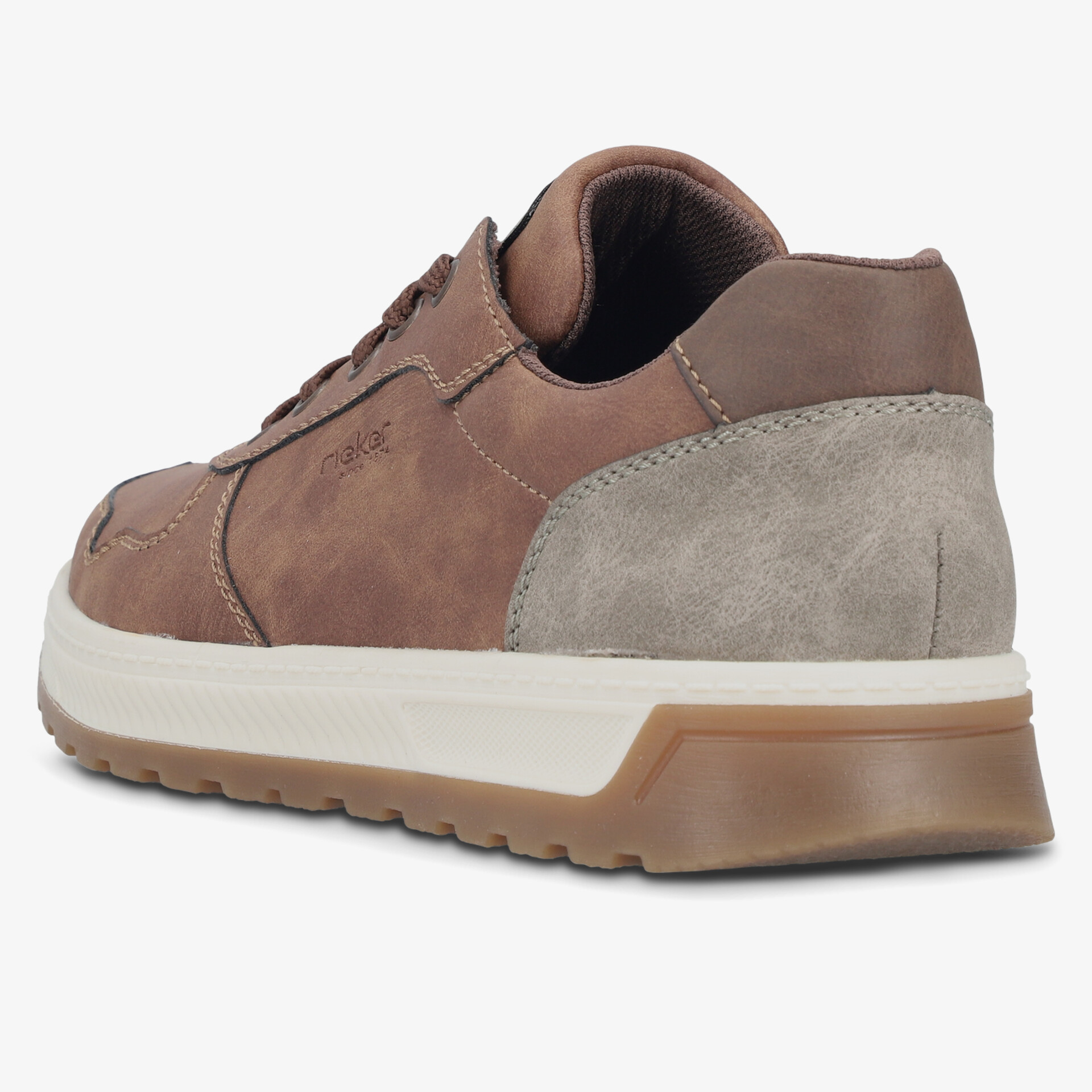 Bequeme und robuste Sneaker mit rutschfester Sohle und stilvollem Design in Erdtönen.