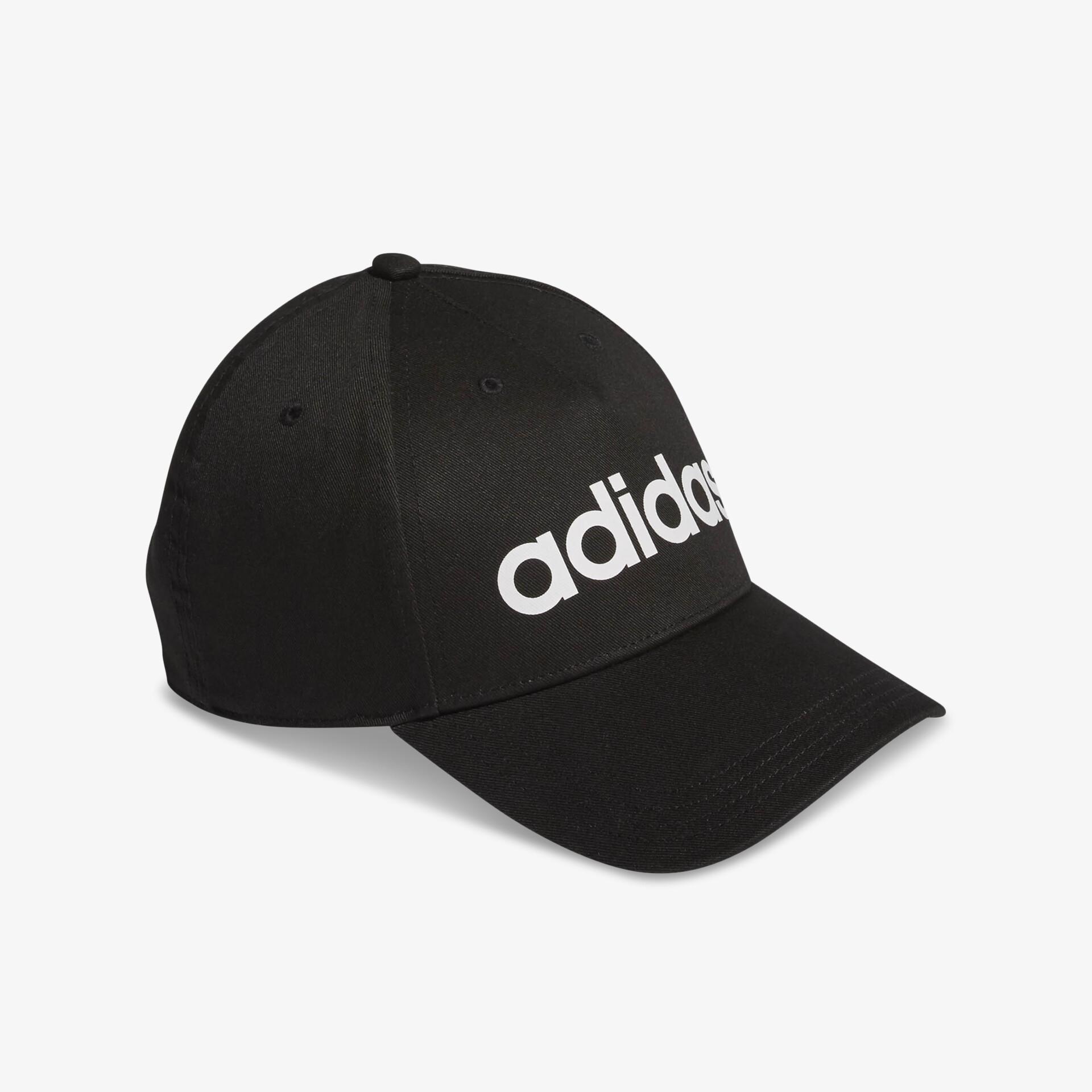 Stylische schwarze Baseballcap mit großem Logo, ideal für Freizeitaktivitäten und optimalen Tragekomfort.