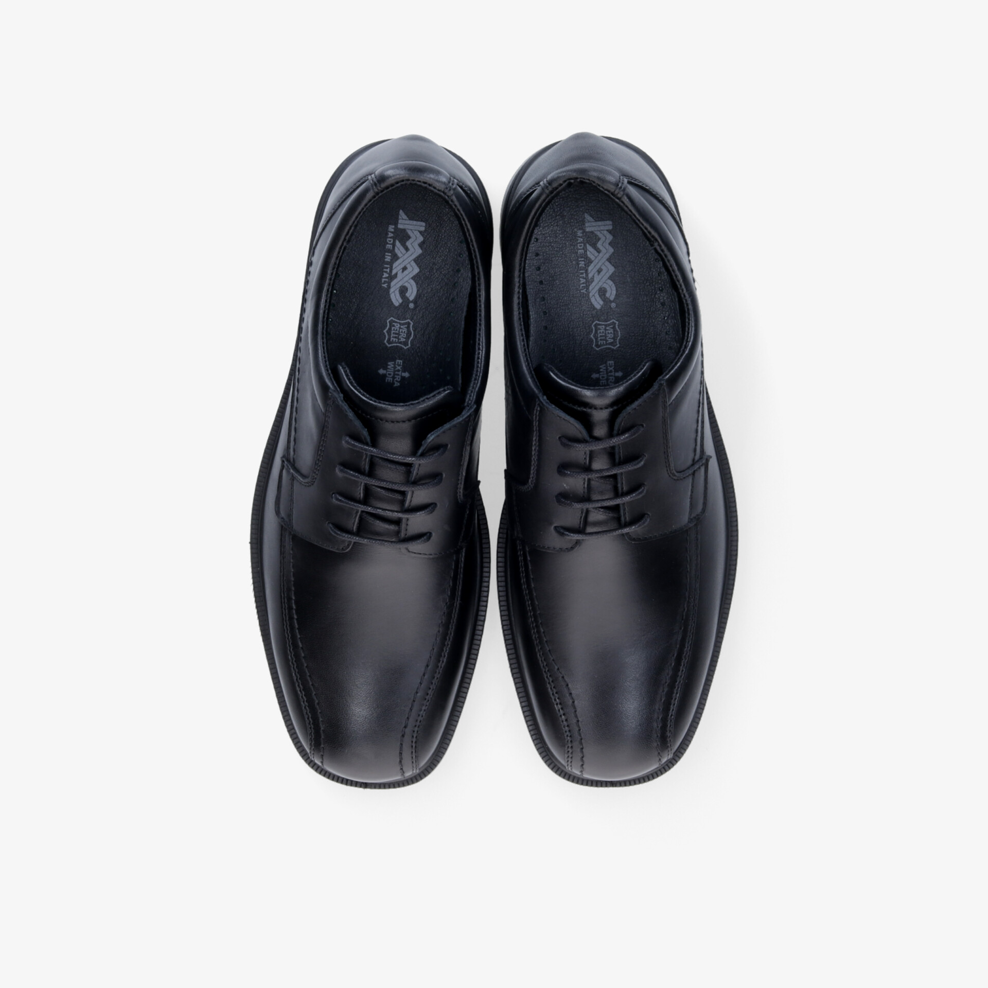 Elegante schwarze Lederschnürschuhe, klassisches Design, erstklassige Verarbeitungsqualität, bequeme Passform.