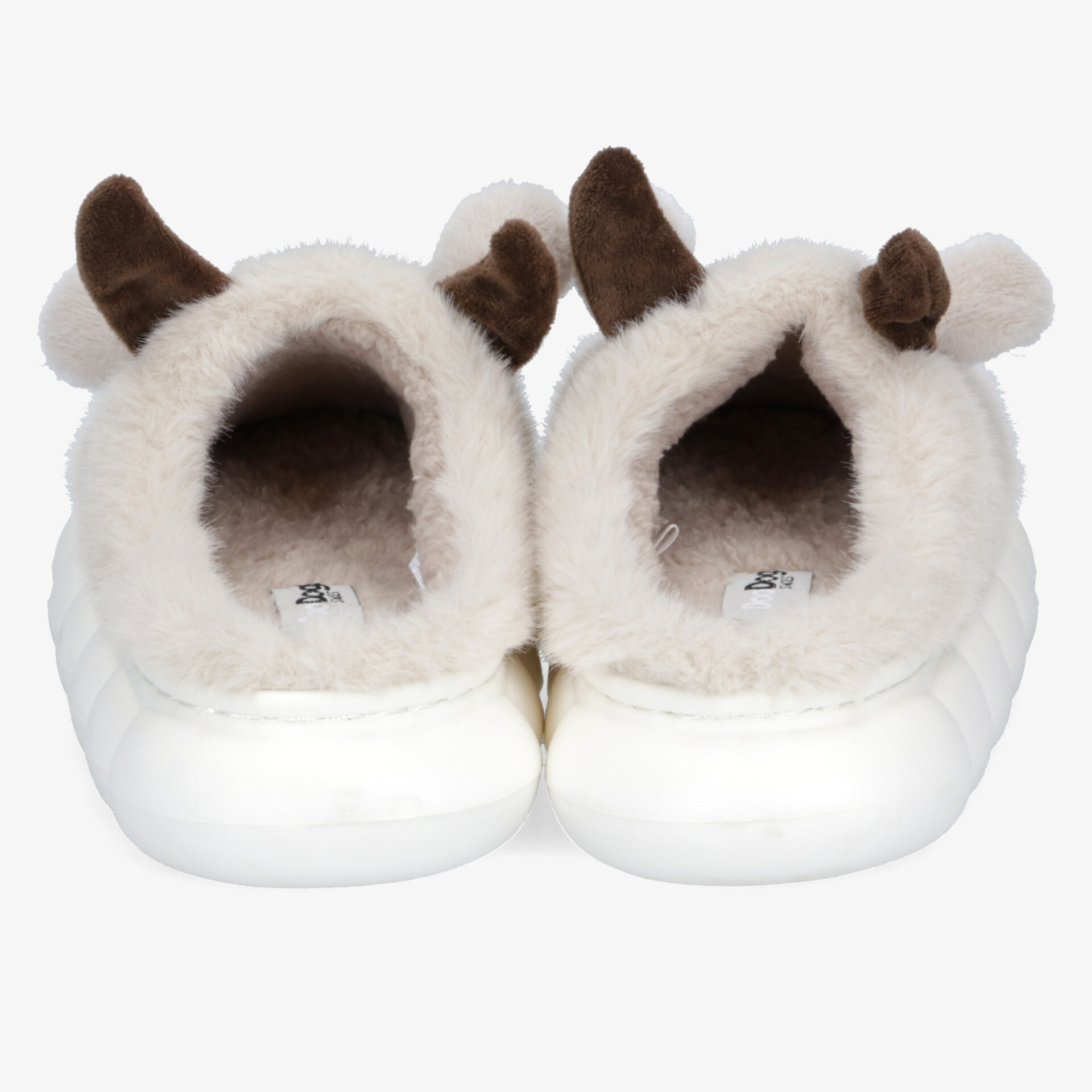 Kuschelige Slipper mit Horn-Design, warmes Innenfutter und rutschfester Sohle, ideal für Komfort und Stil.