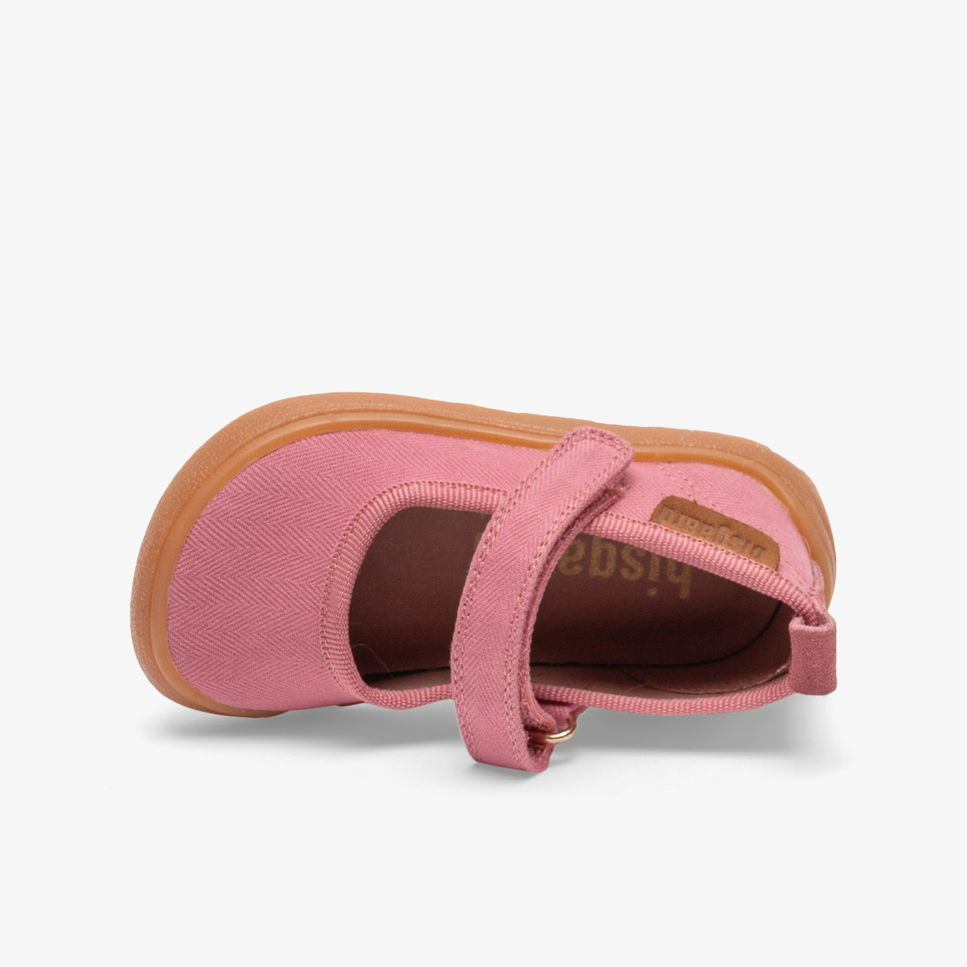 Rosa Kinderschuh mit Klettverschluss, weichem Material und flexibler, leichter Sohle für besten Tragekomfort