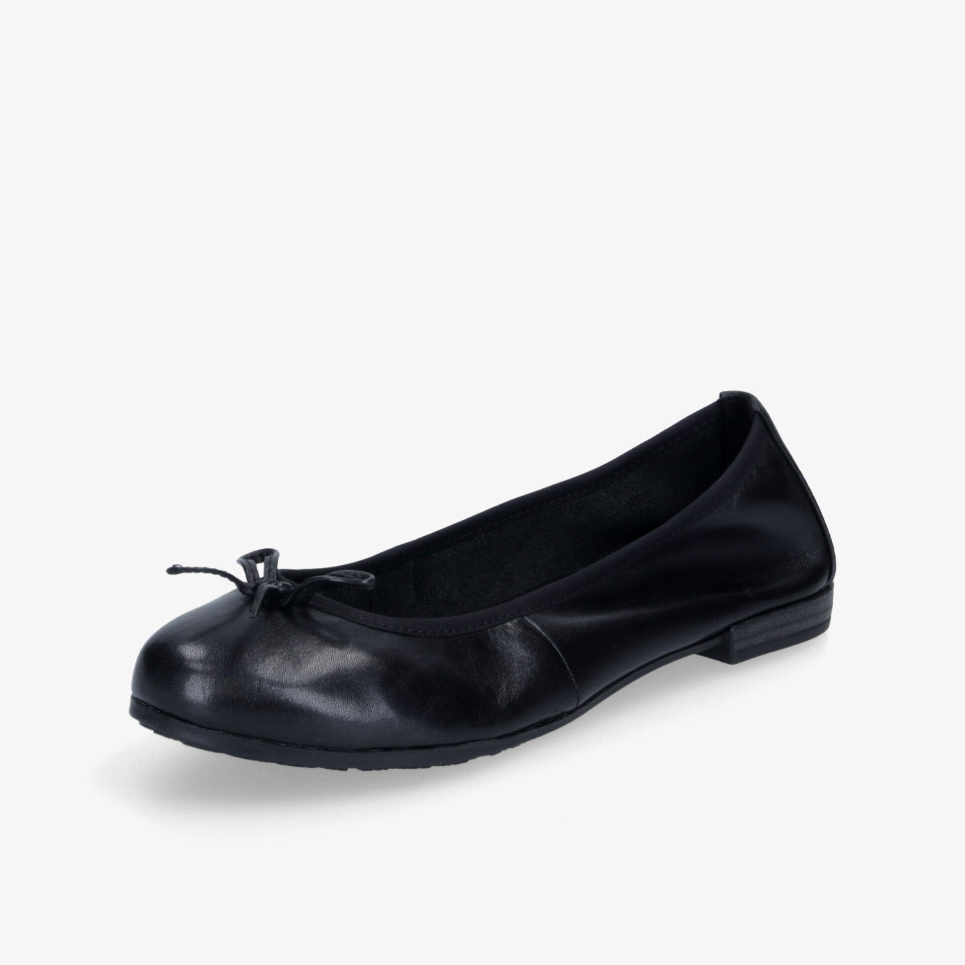 Eleganter schwarzer Ballerina mit Schleifendetail und bequemer Passform.
