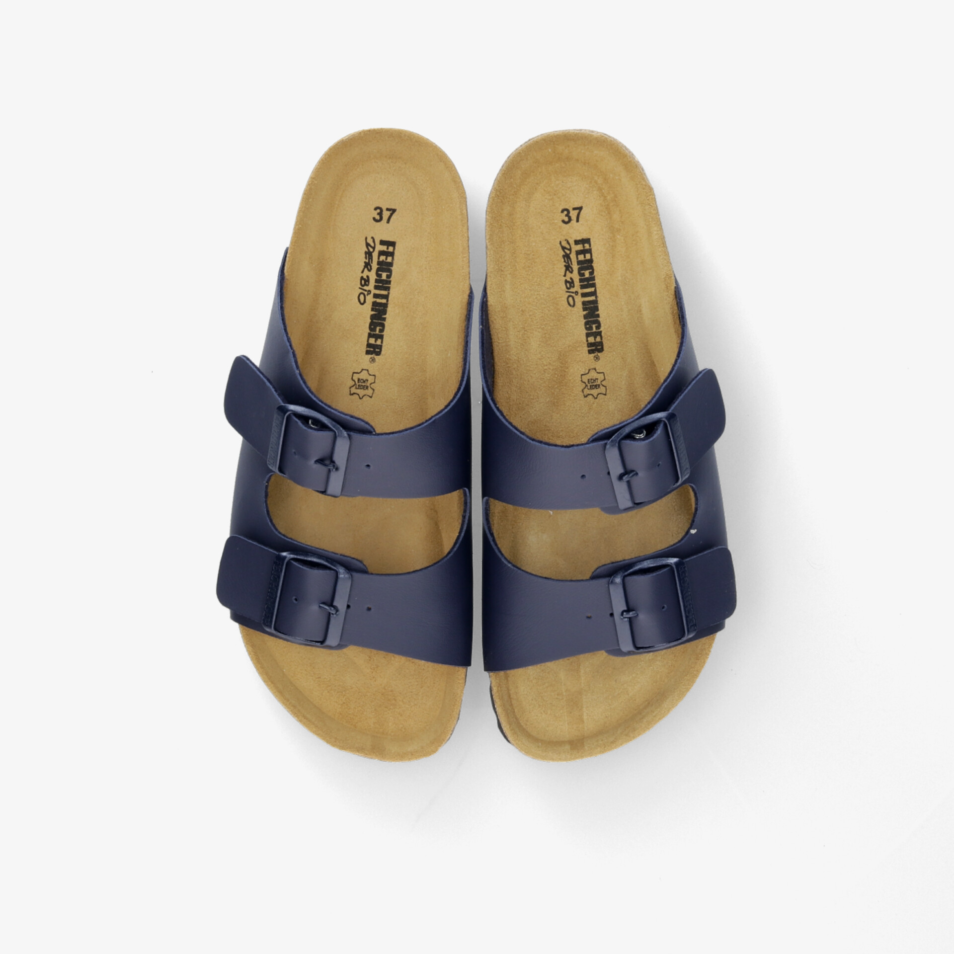 Bequeme Sandalen mit verstellbaren Doppelriemen in eleganter Lederoptik. Komfortable und stilvolle Wahl.
