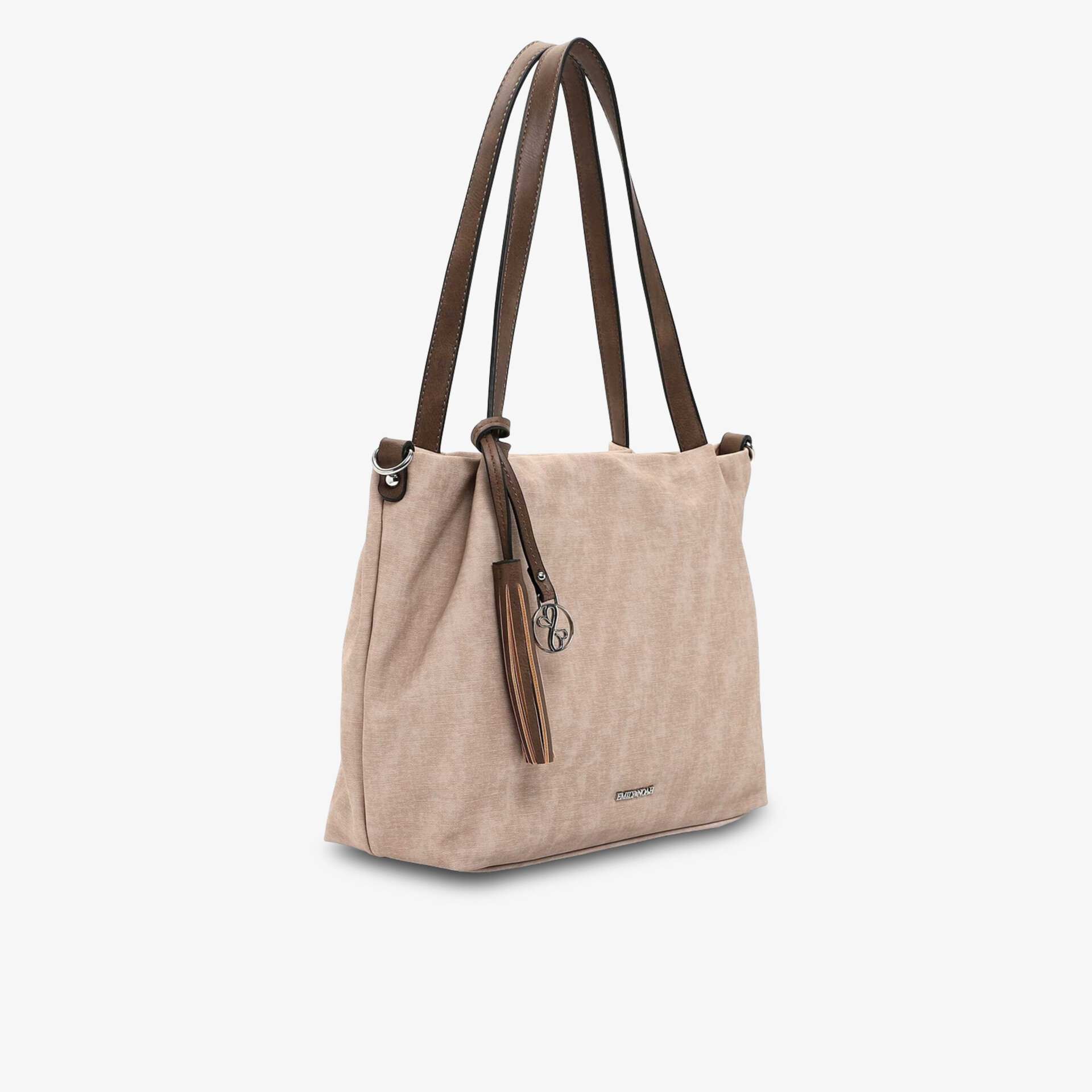 Große Tasche aus weichem Material mit modischem Design und langlebigen Henkeln, geräumig und vielseitig nutzbar