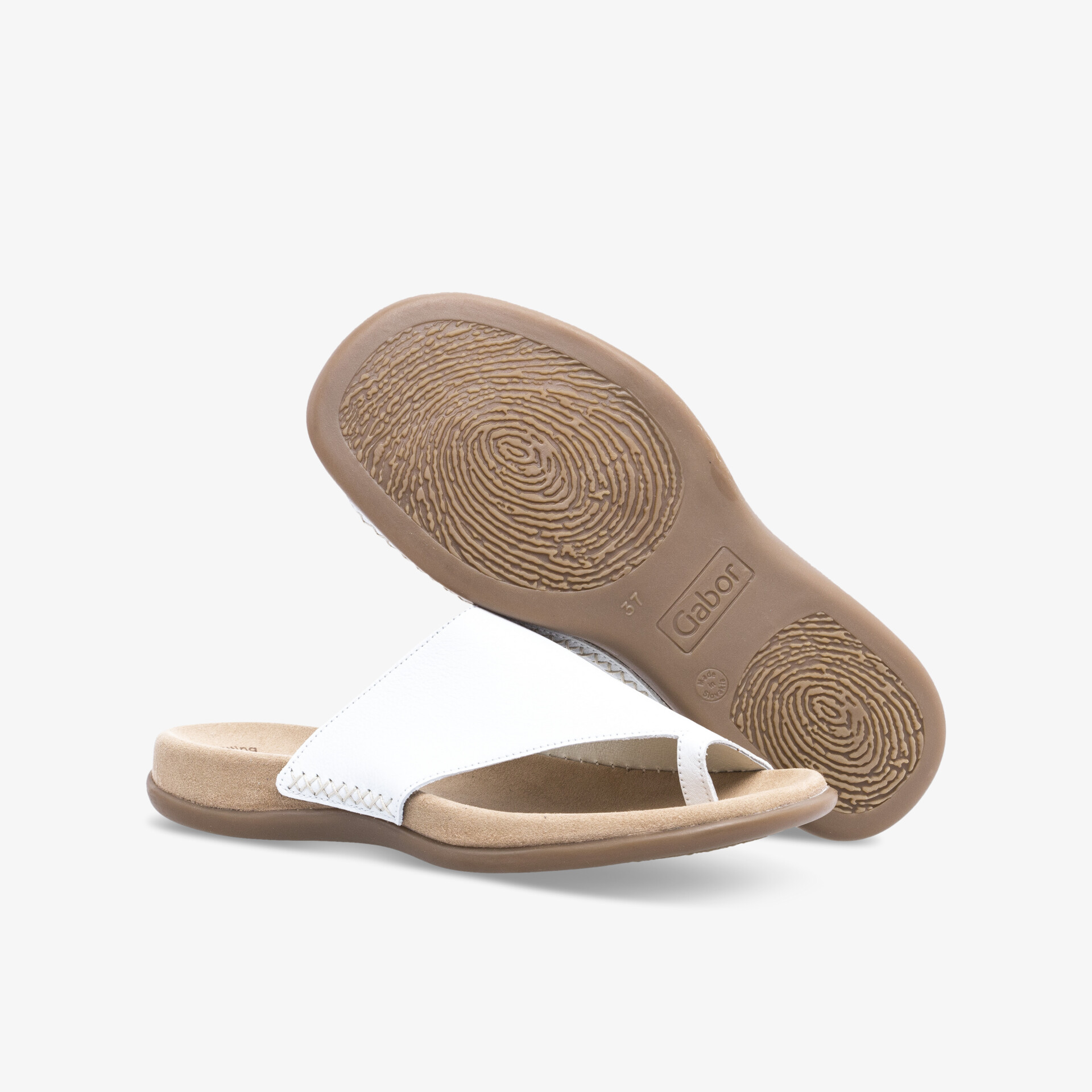 Elegante weiße Sandalen mit rutschfester Sohle, modischem Design und hoher Bequemlichkeit für stilvollen Komfort.