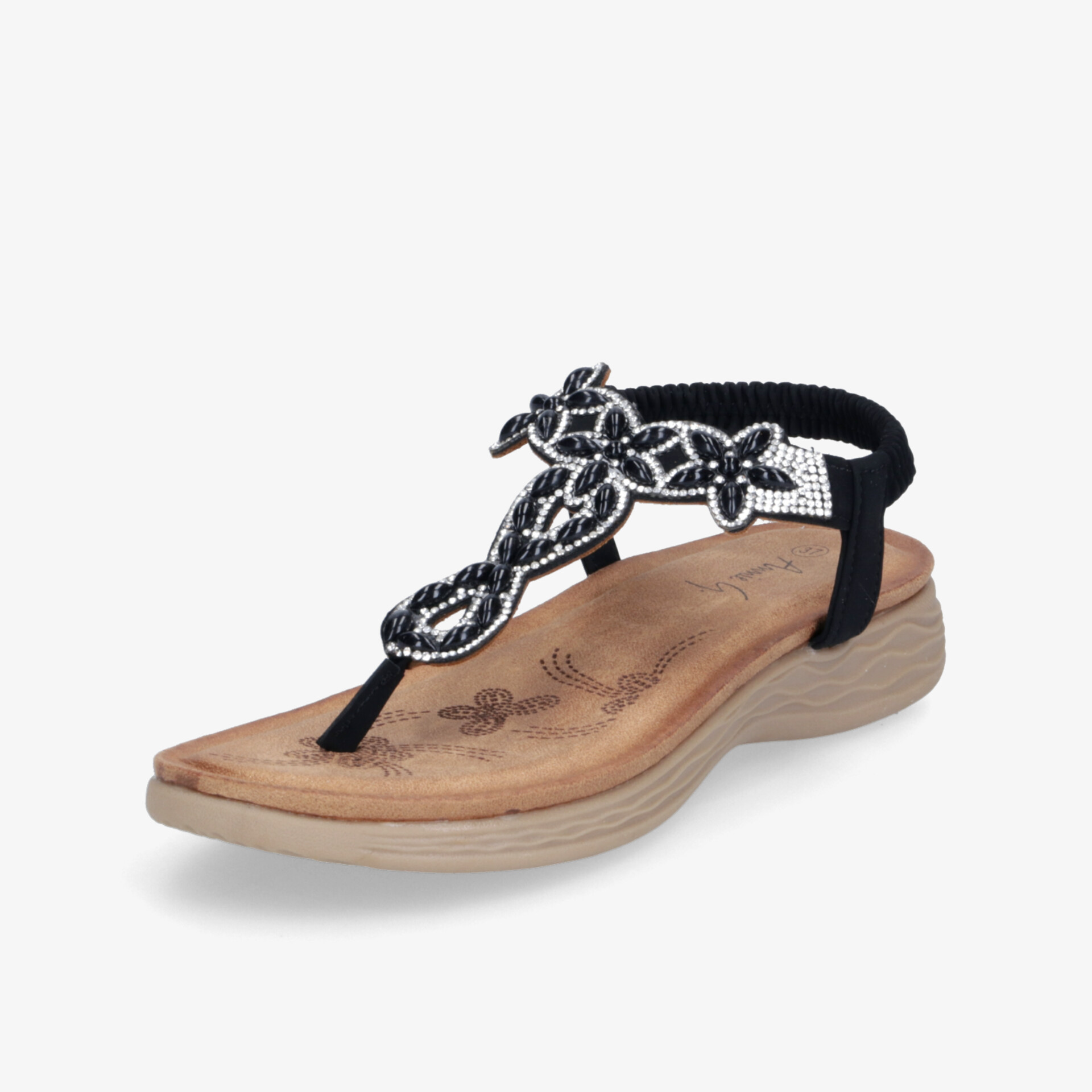 Leichte Sandale mit dekorativem Zehensteg und bequemer Sohle für sommerlichen Komfort