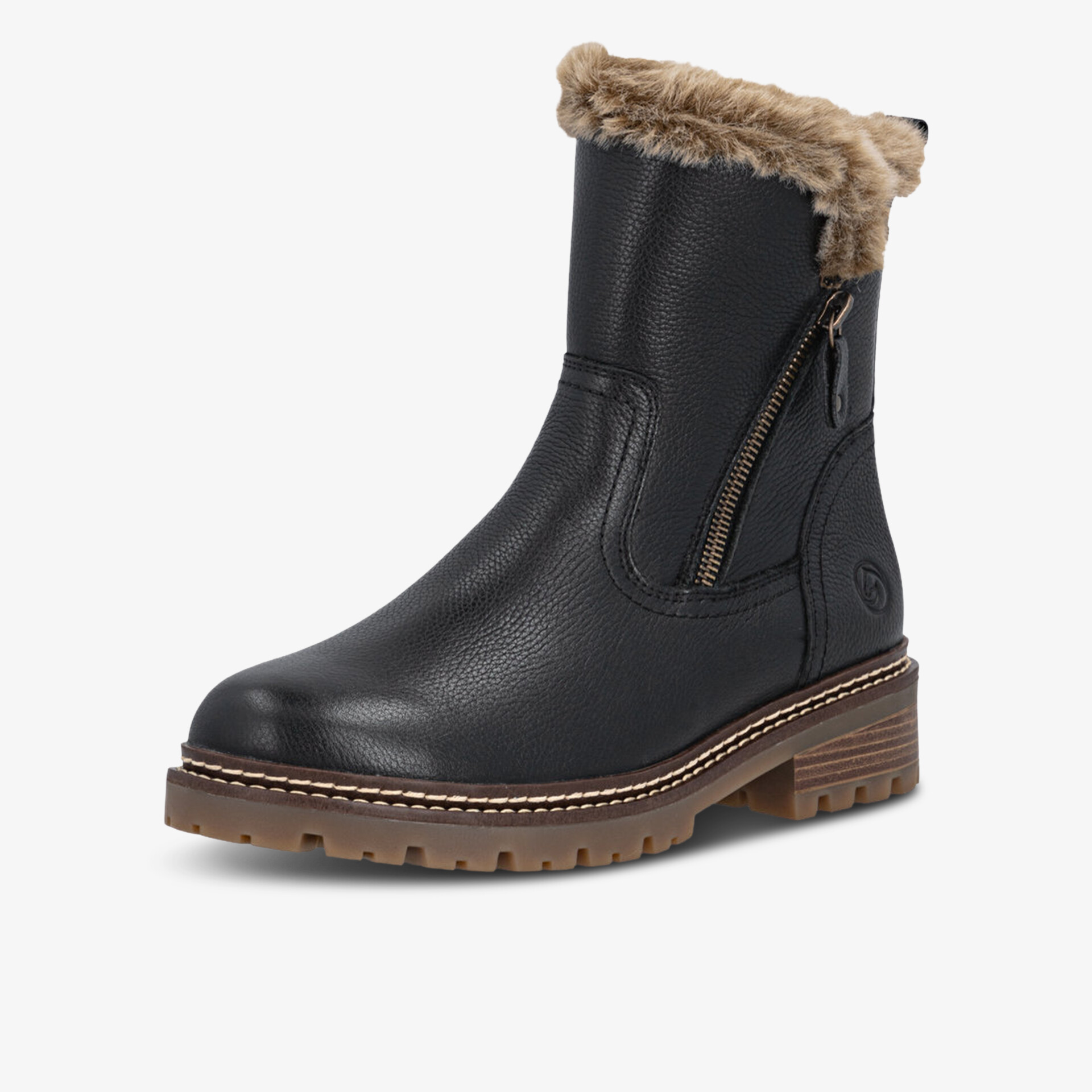 Warmer Winterstiefel mit robustem Reißverschluss und profilierter Sohle für optimalen Komfort und sicheren Halt