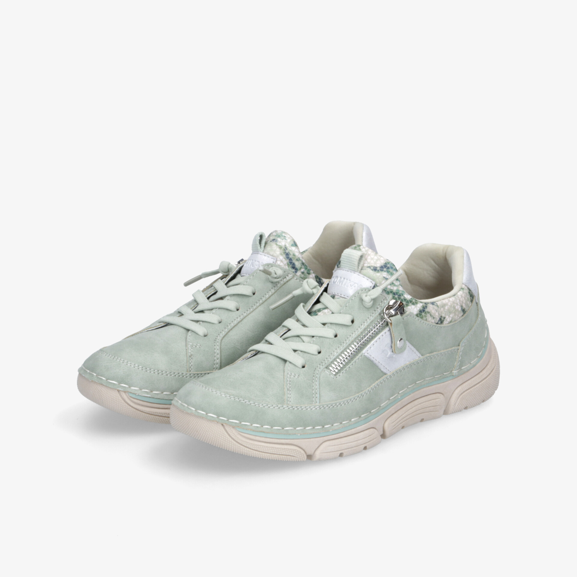 Leichte und komfortable Freizeitschuhe mit flexibler, robuster Sohle und sportlich modernem Design in Grau-Weiß