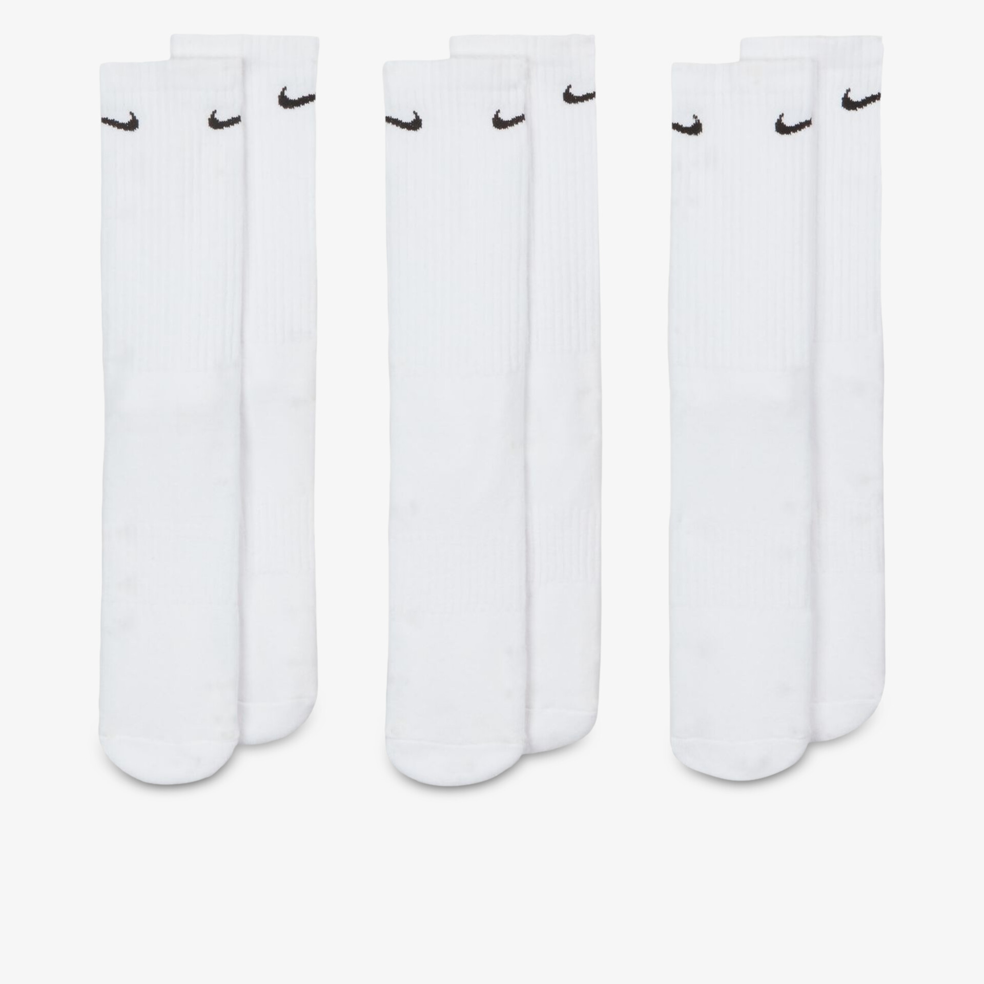 Weiß lange Socken mit elastischem Bund und Nike-Logo für optimalen Komfort und sportlichen Stil