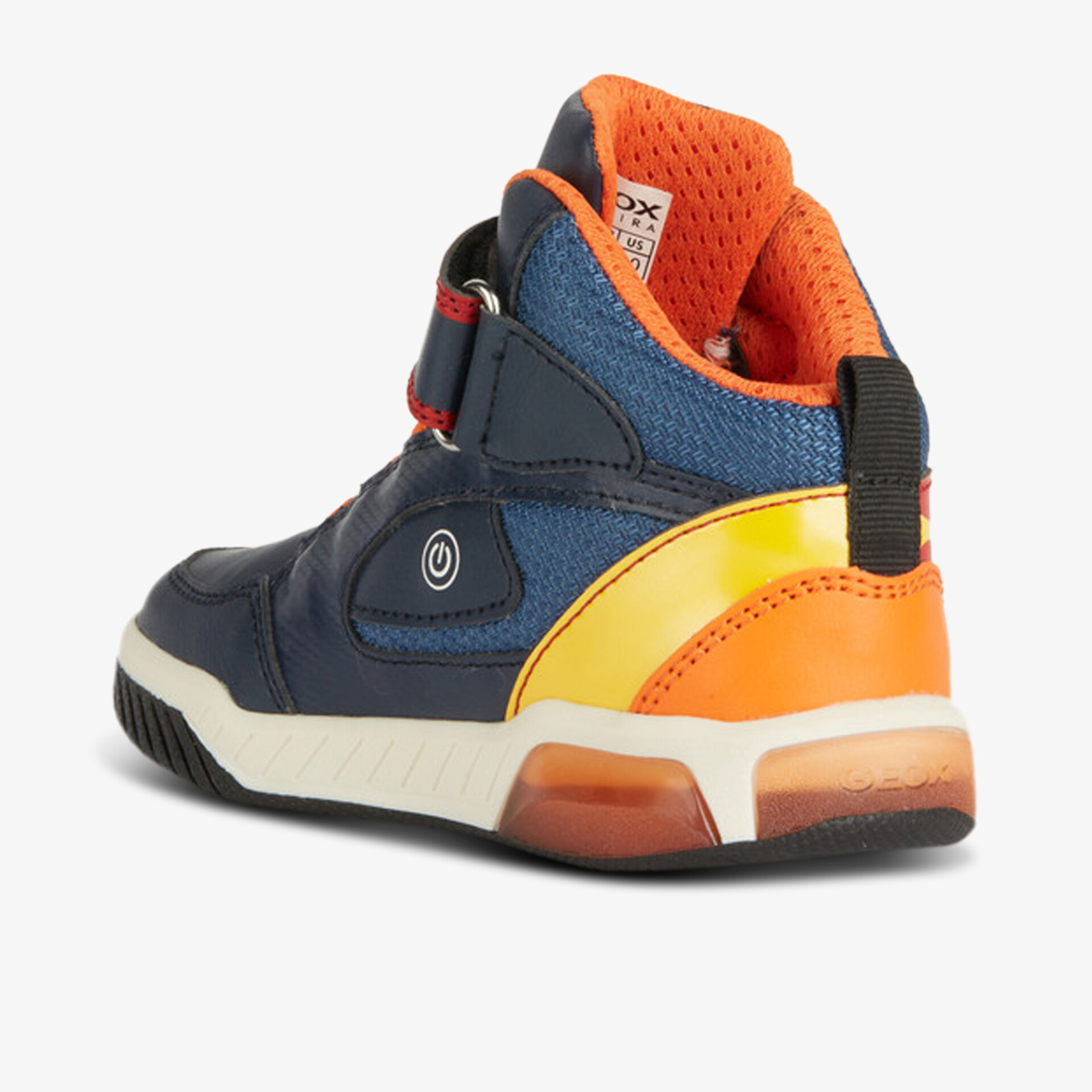 Moderner Sneaker mit leuchtender Sohle und Klettverschluss für optimalen Komfort und stabilen Halt.