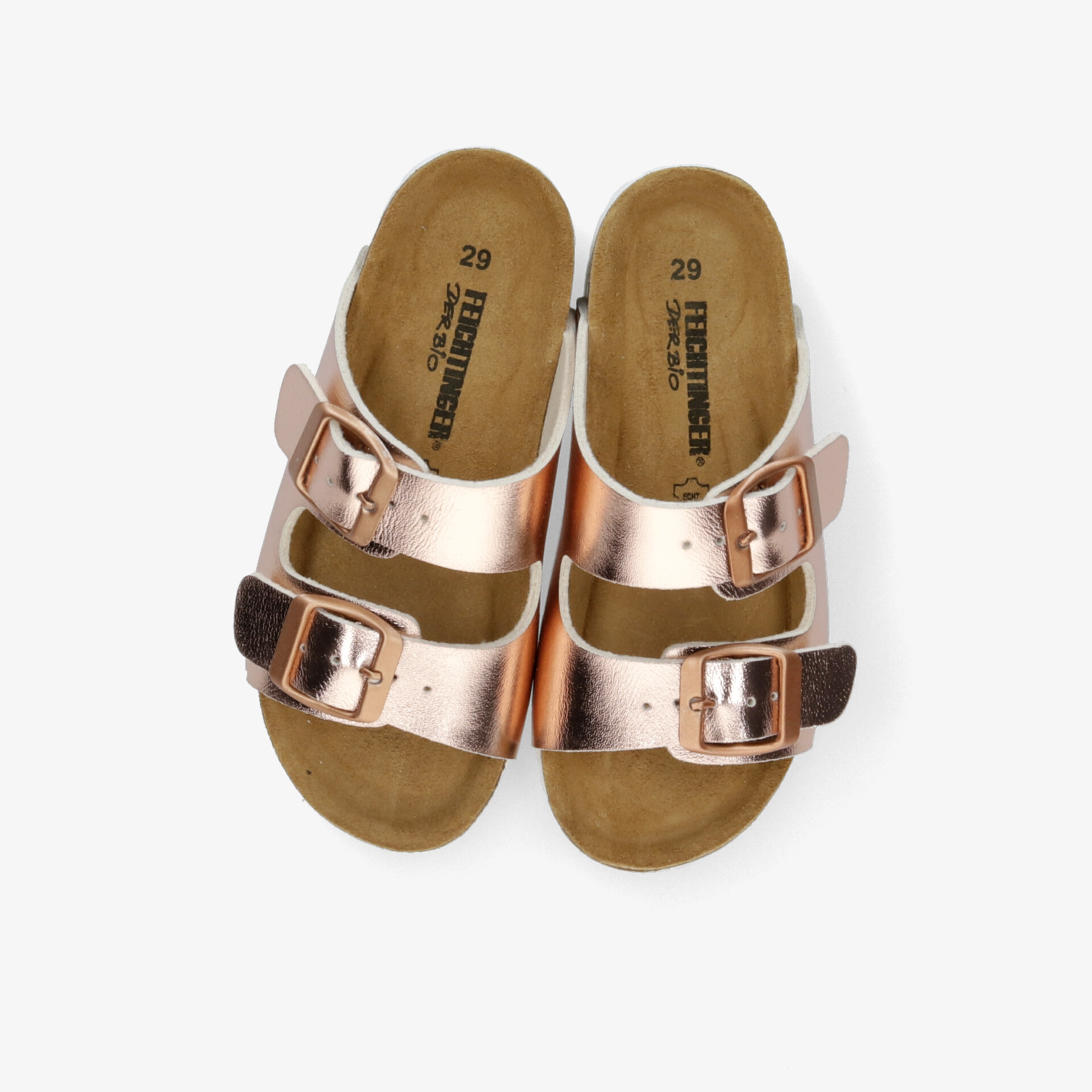 Metallicfarbene Sandalen mit verstellbaren Schnallen und weicher Innensohle für komfortablen Halt