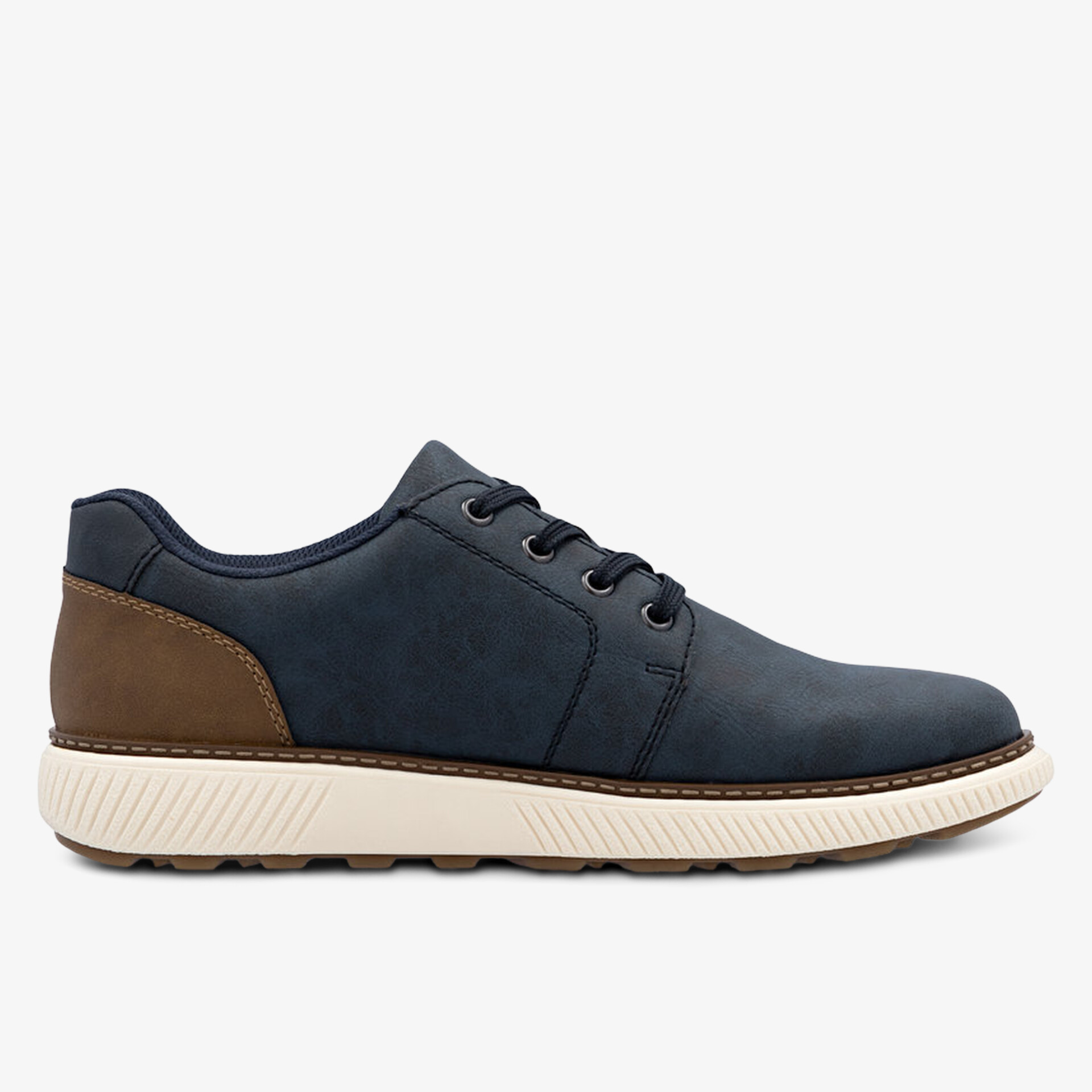 Seitliche Ansicht eines modernen, komfortablen und leichten Schuhs mit rutschfester Sohle