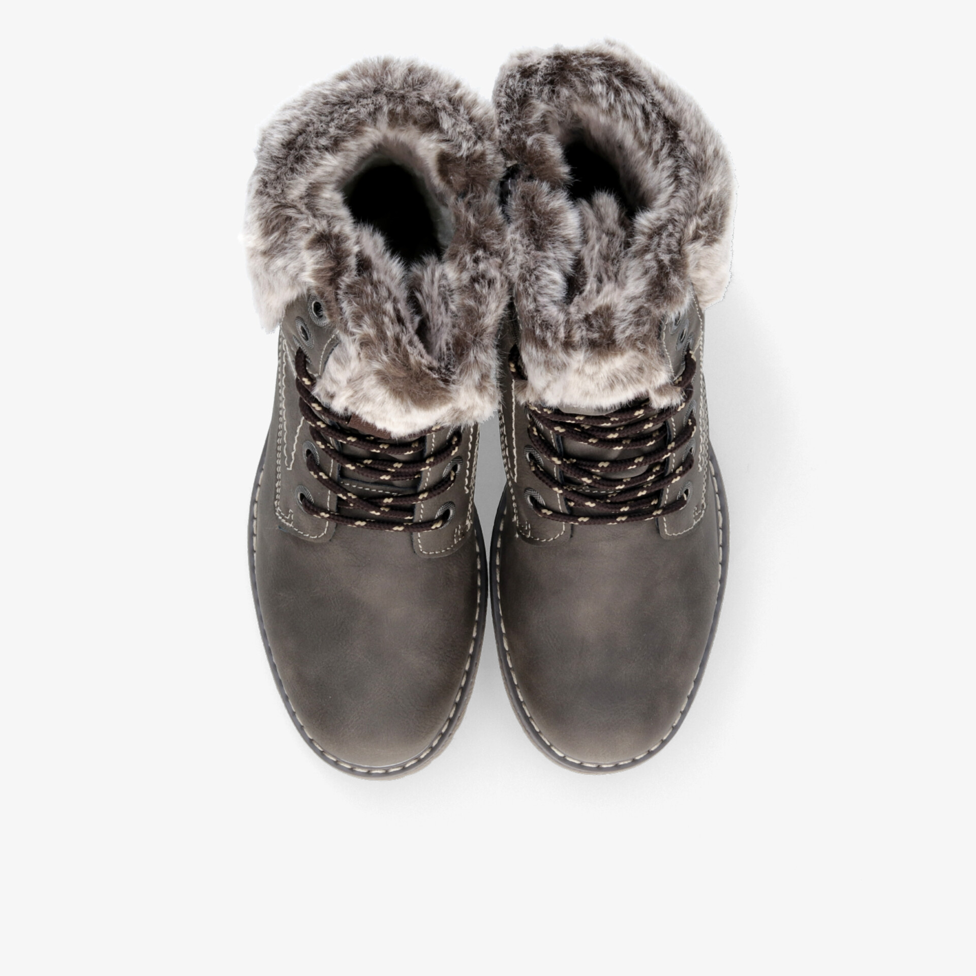 Warmes, komfortables Paar Winterstiefel mit Fellbesatz und robusten, rutschfesten Sohlen für kalte Tage