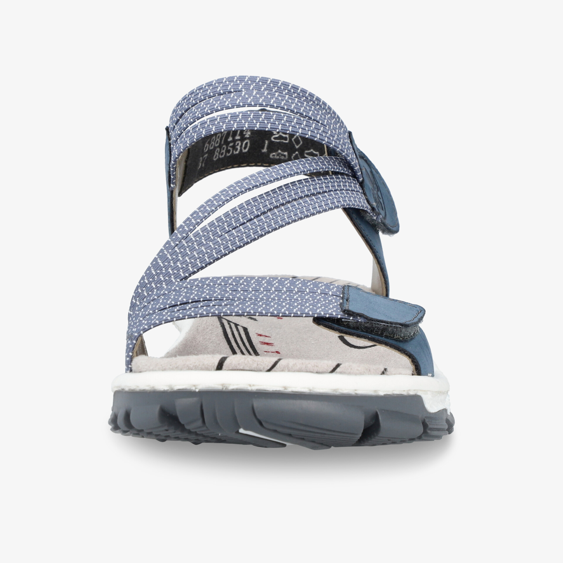 Sportliche blaue Sandale mit verstellbaren Klettverschlüssen und rutschfester Sohle für optimalen Komfort