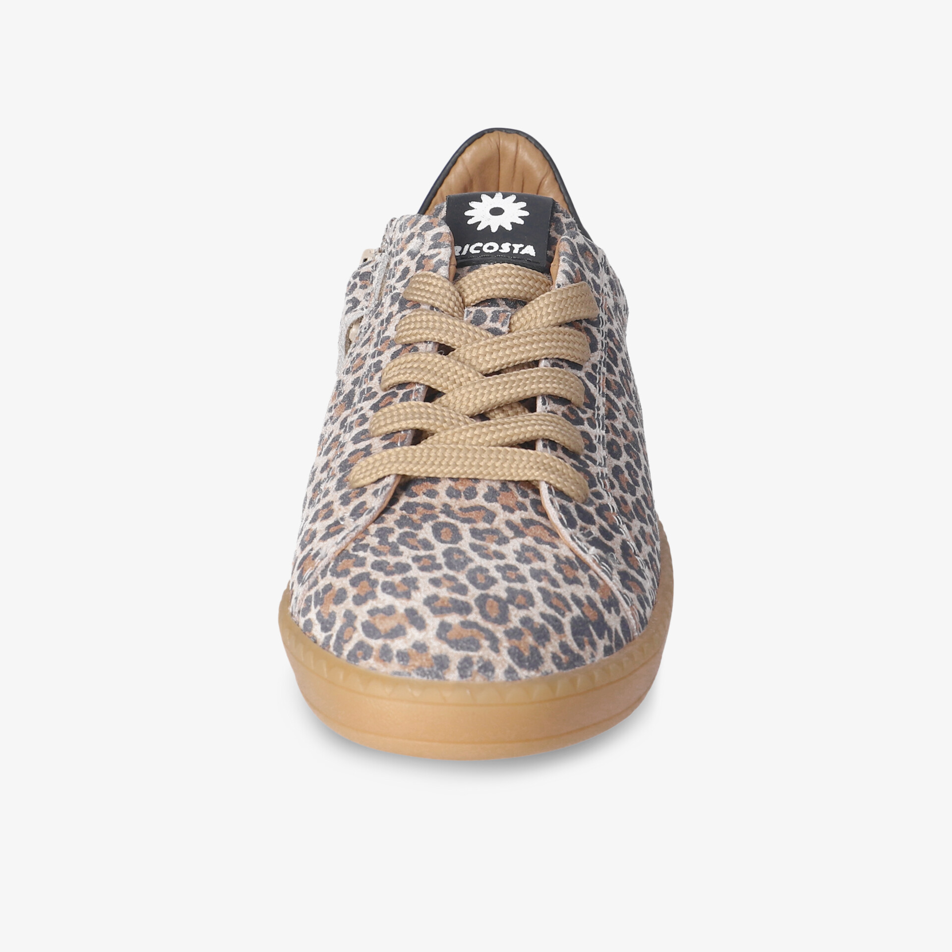 Leichter sportlicher Schuh mit bequemer Passform und modischem Leopardenmuster vorne sichtbar