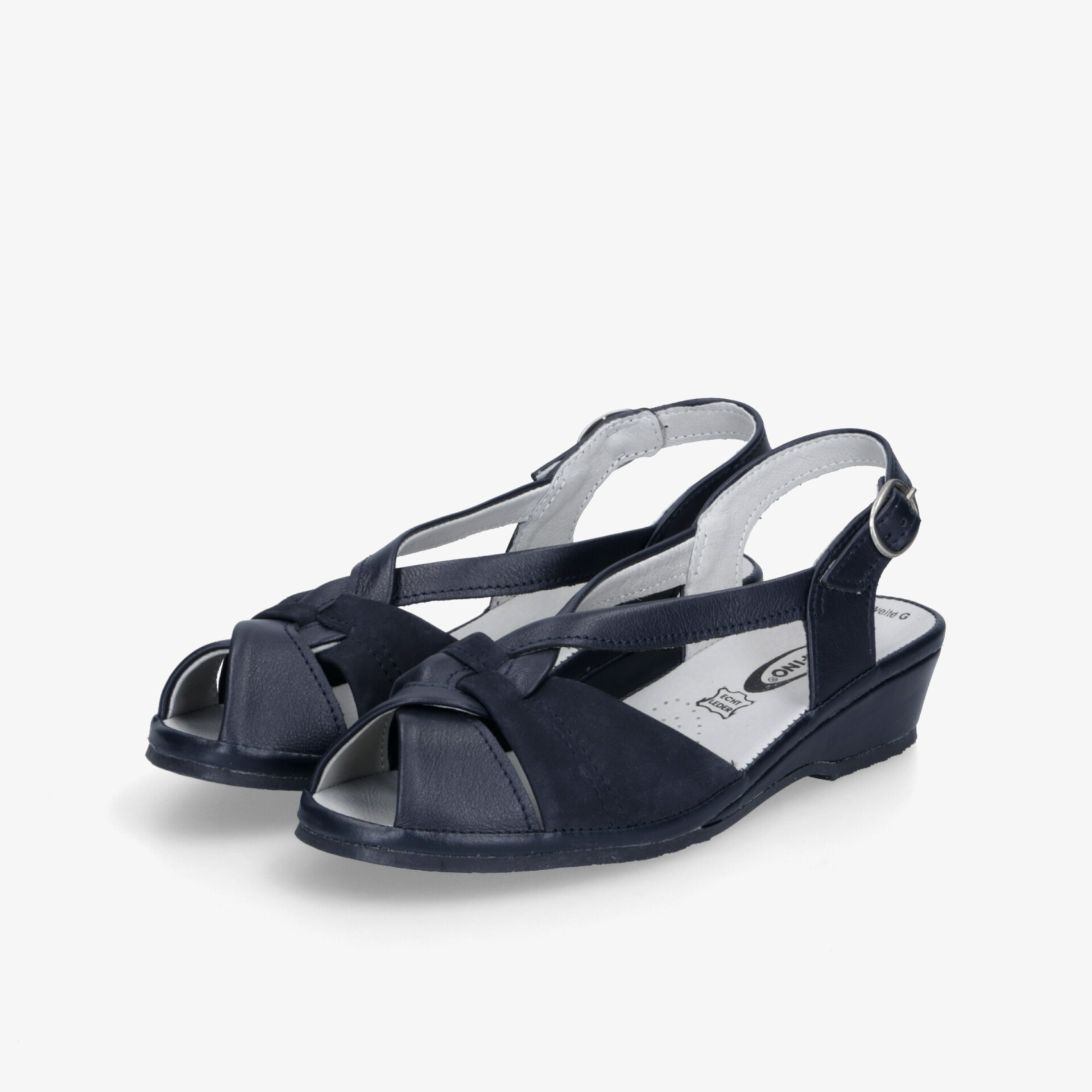 Bequeme Sandalen mit offener Zehenpartie und verstellbarem Riemen, leichter Keilabsatz für sommerlichen Tragekomfort