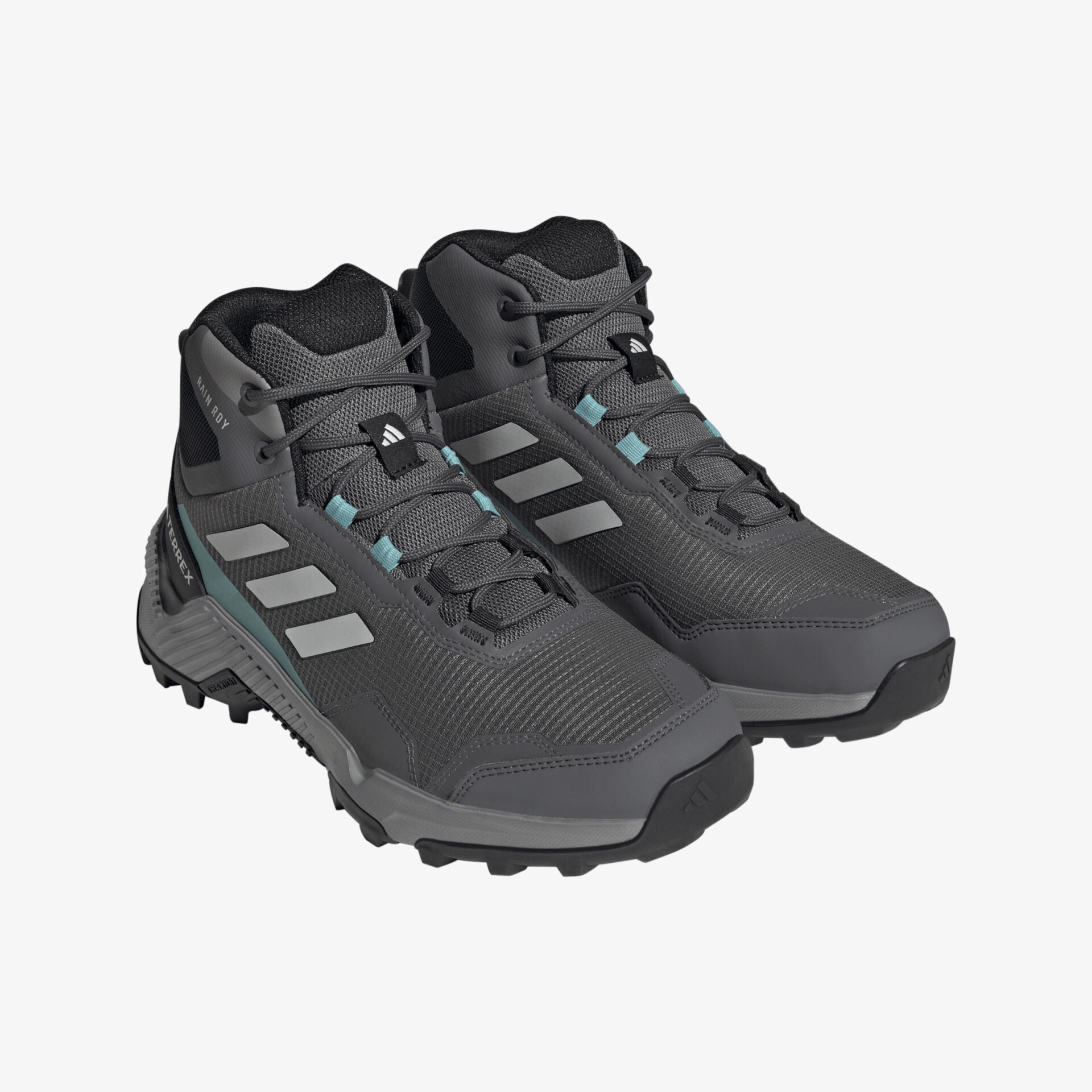 Robuste Wanderschuhe in Schwarz mit rutschfester Sohle und wetterfestem Design, ideal für anspruchsvolle Outdoor-Abenteuer.