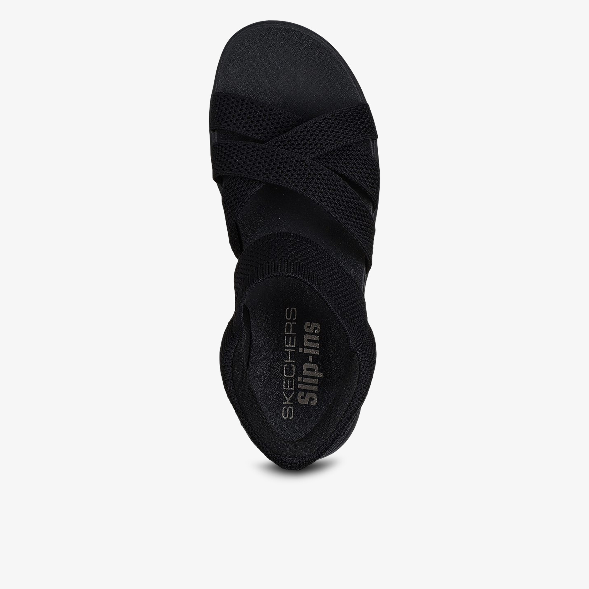 Schwarzer Sneaker mit elastischem Verschluss und rutschfester Sohle, ideal für Komfort und Stil.