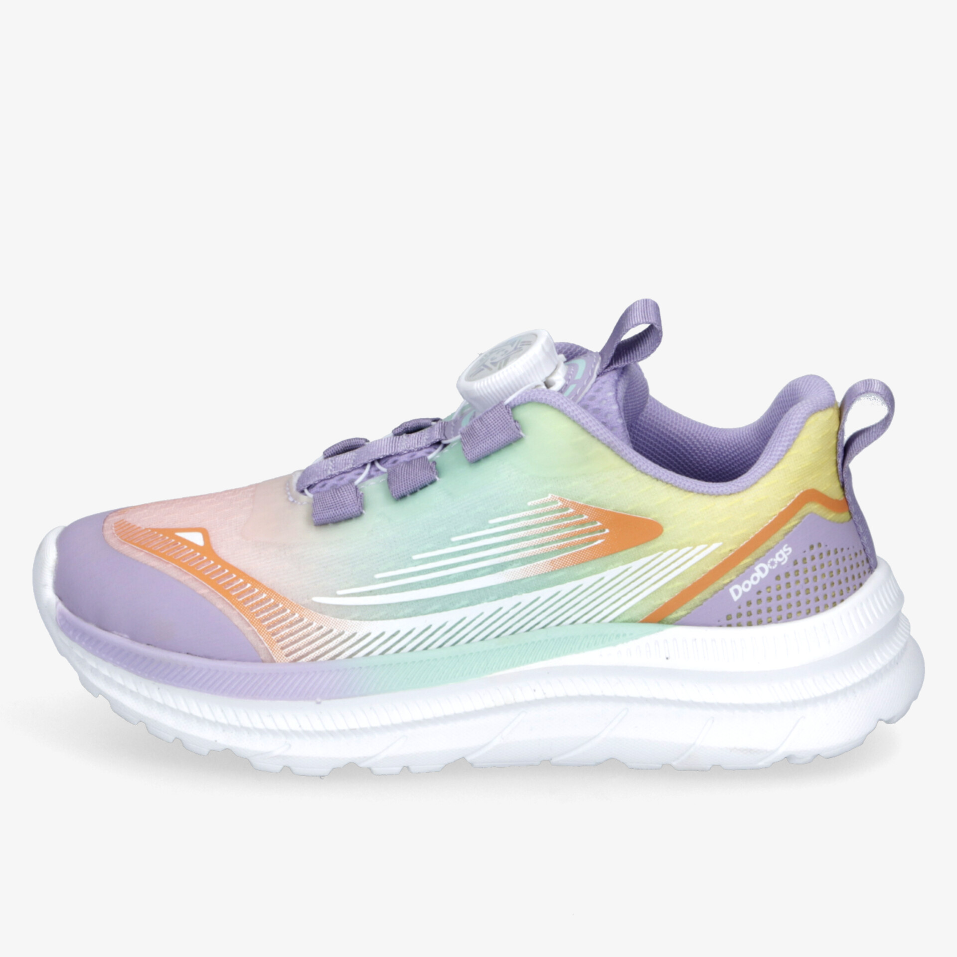 Moderner lila Sneaker mit pastellfarbenem Design und bequemer Sohle für optimalen Tragekomfort.