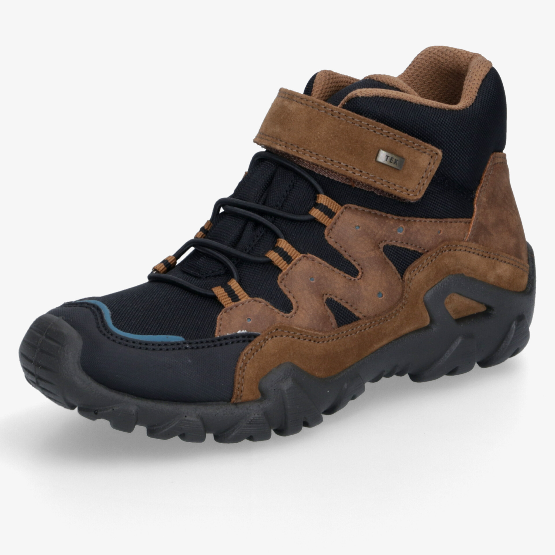 Robuster Outdoor-Wanderschuh in Braun und Schwarz mit rutschfester Sohle und gepolstertem Komfort