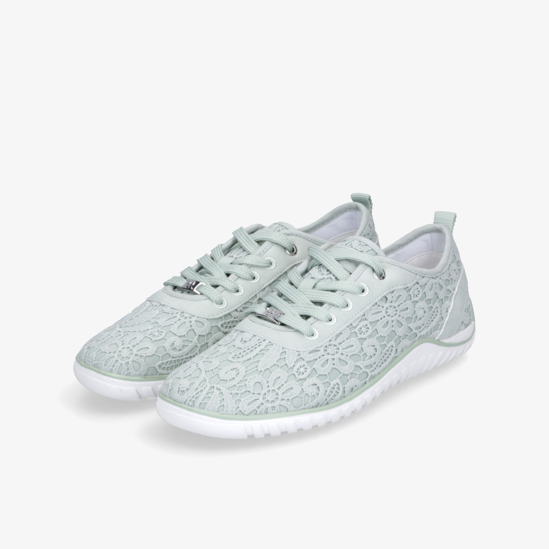 Leichte graue Sneaker mit atmungsaktivem Material, flexiblem Sohlenprofil und schnürbarem Komfortdesign