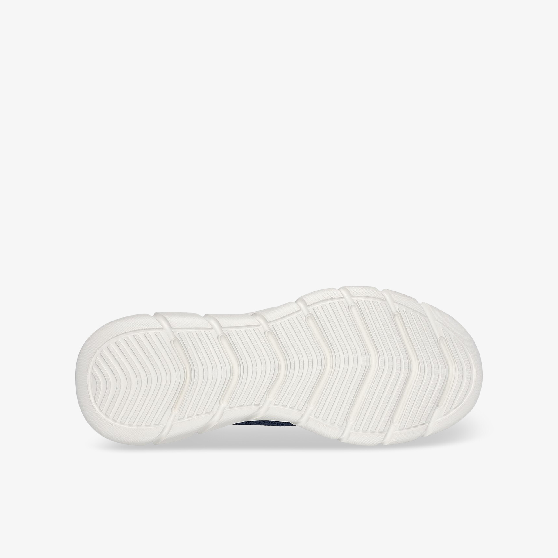 Weiße Schuhsohle mit flexiblem, rutschfestem Profil für hohen Komfort und stabile Bodenhaftung