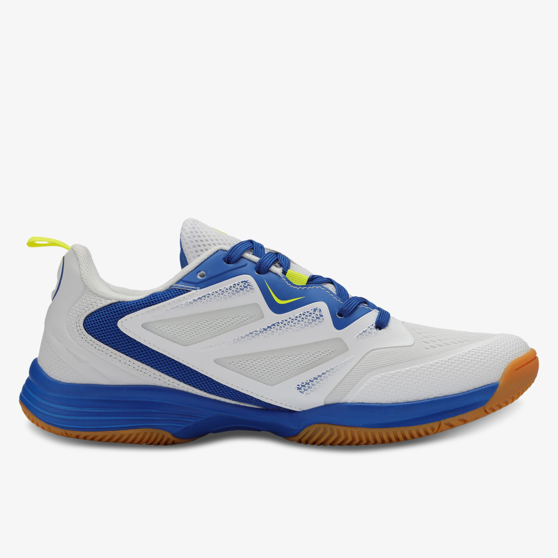 Leichter Laufschuh mit atmungsaktivem Material, gepolsterter Schaft und flexibler, rutschfester Sohle seitliche Ansicht