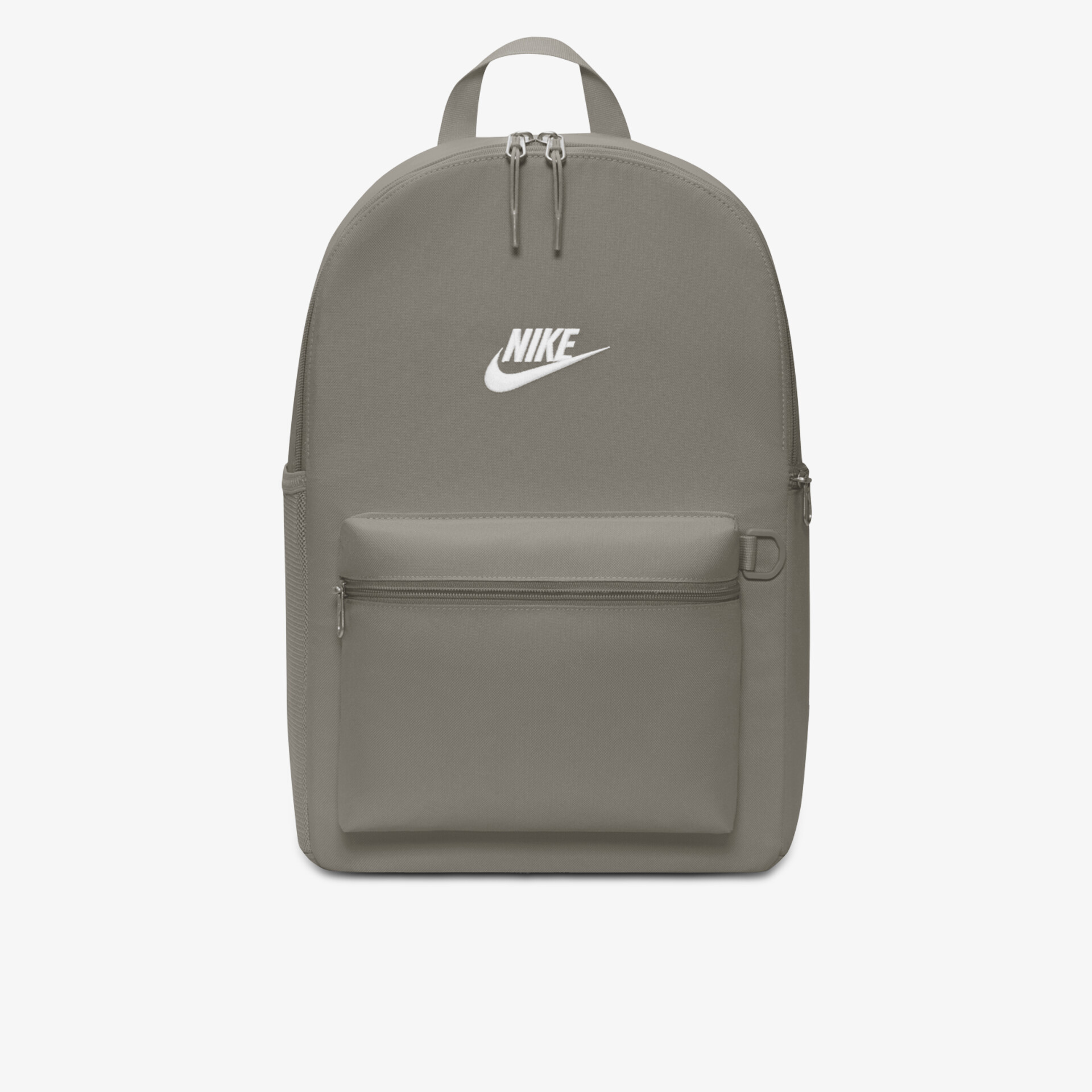 Stylish Nike backpack with front zipper pocket for functionality and style.